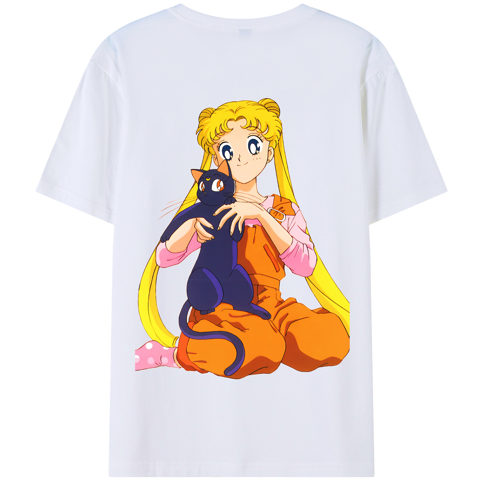 （画像用） 美少女戦士セーラームーン 愛野 美奈子 あいの みなこ Sailor Moon Aino Minako 綿100％半袖Tシャツ（背面プリント）
