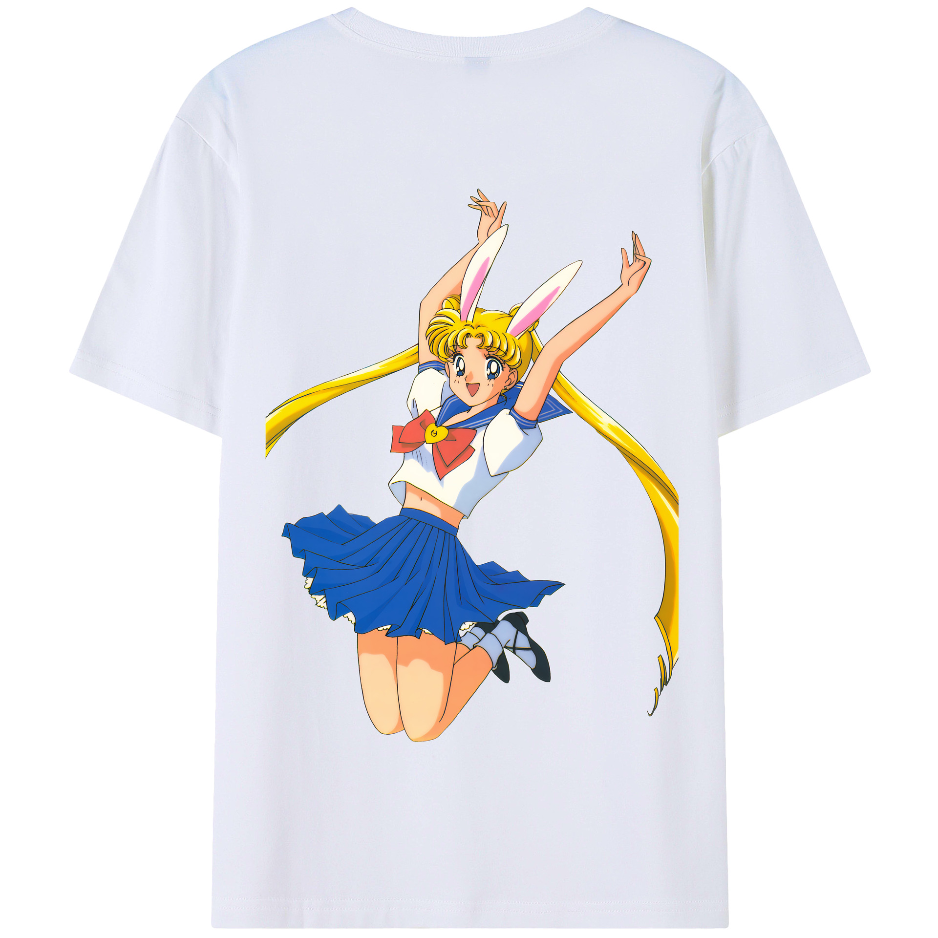 （画像用） 美少女戦士セーラームーン 愛野 美奈子 あいの みなこ Sailor Moon Aino Minako 綿100％半袖Tシャツ（背面プリント）