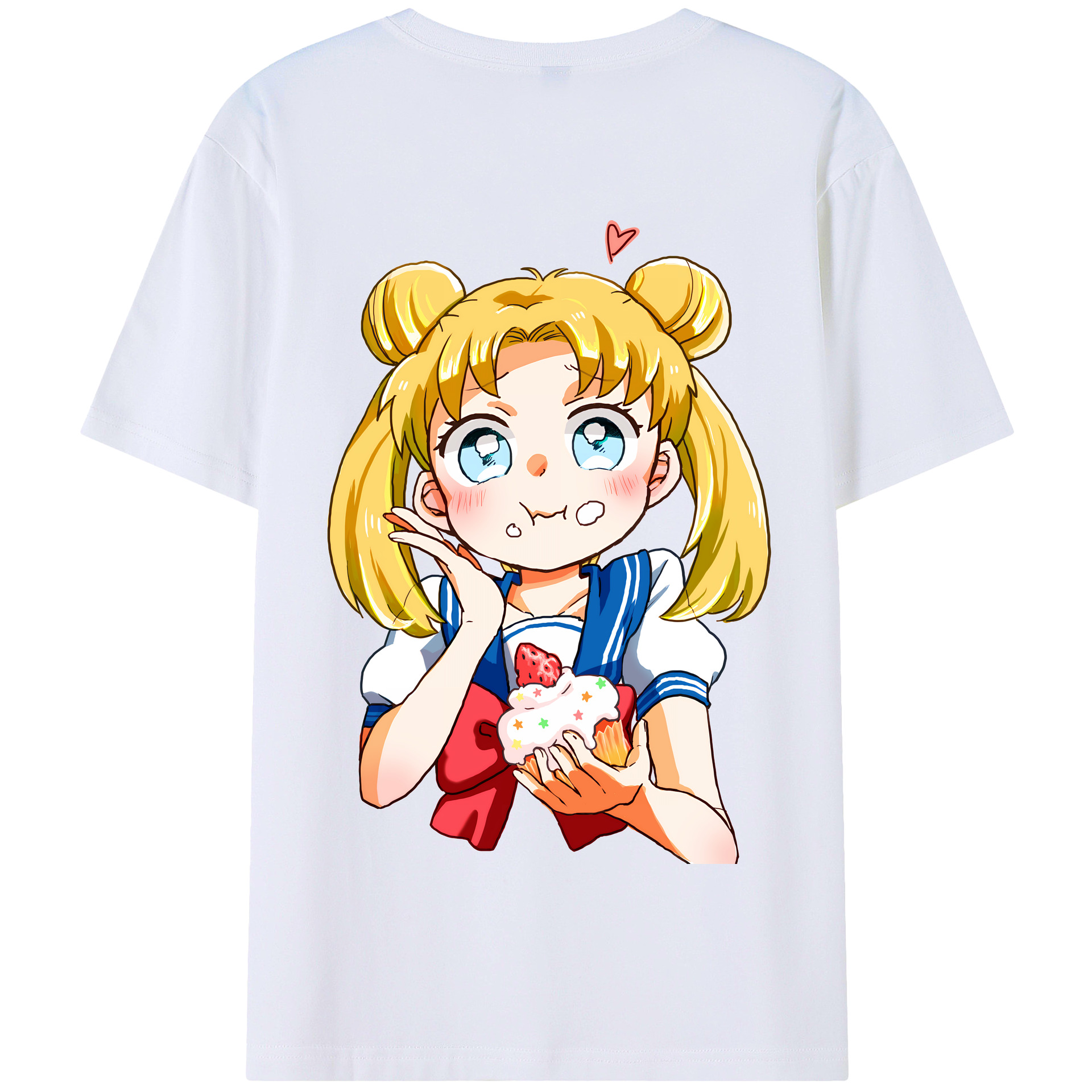 （画像用） 美少女戦士セーラームーン 愛野 美奈子 あいの みなこ Sailor Moon Aino Minako 綿100％半袖Tシャツ（背面プリント）