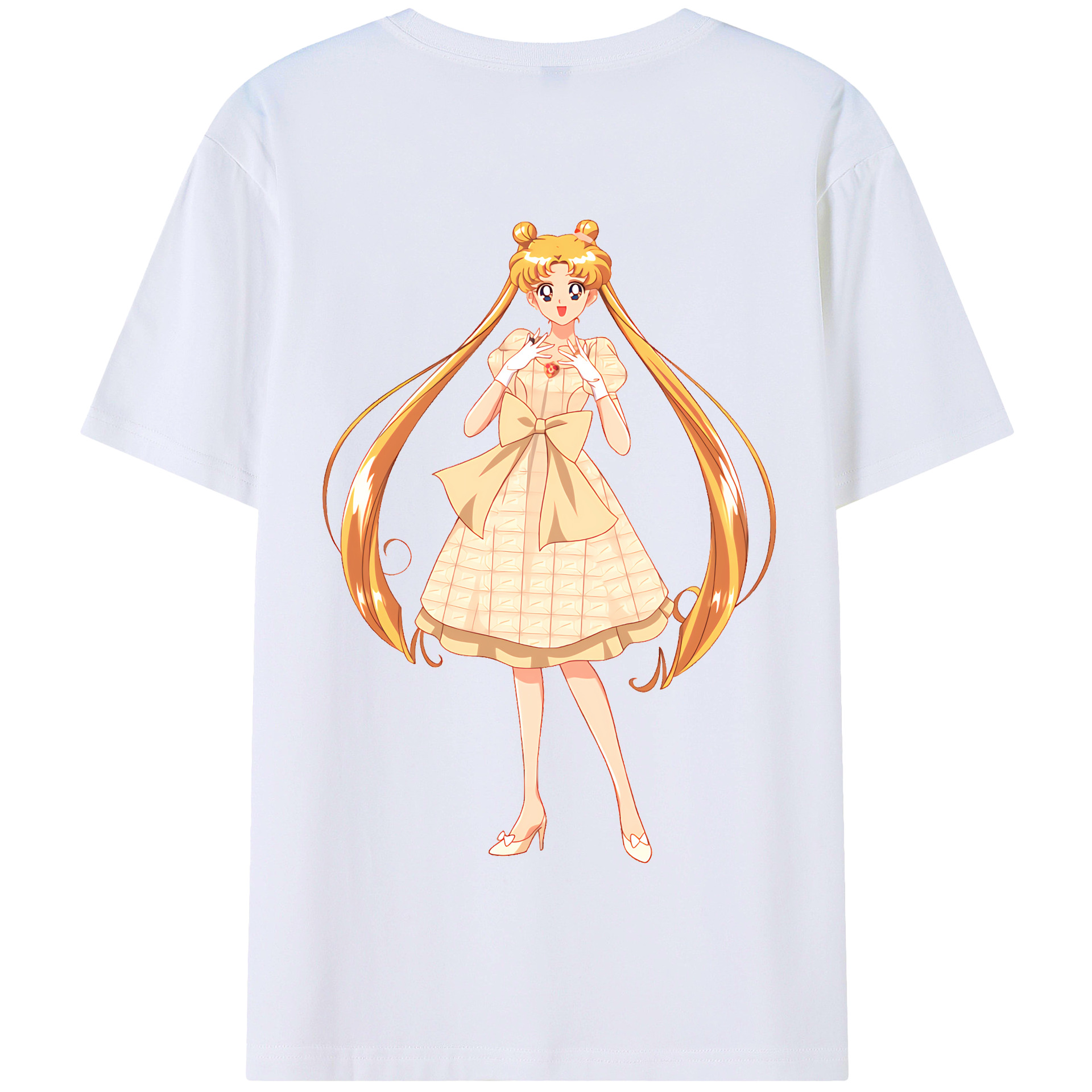 （画像用） 美少女戦士セーラームーン 愛野 美奈子 あいの みなこ Sailor Moon Aino Minako 綿100％半袖Tシャツ（背面プリント）