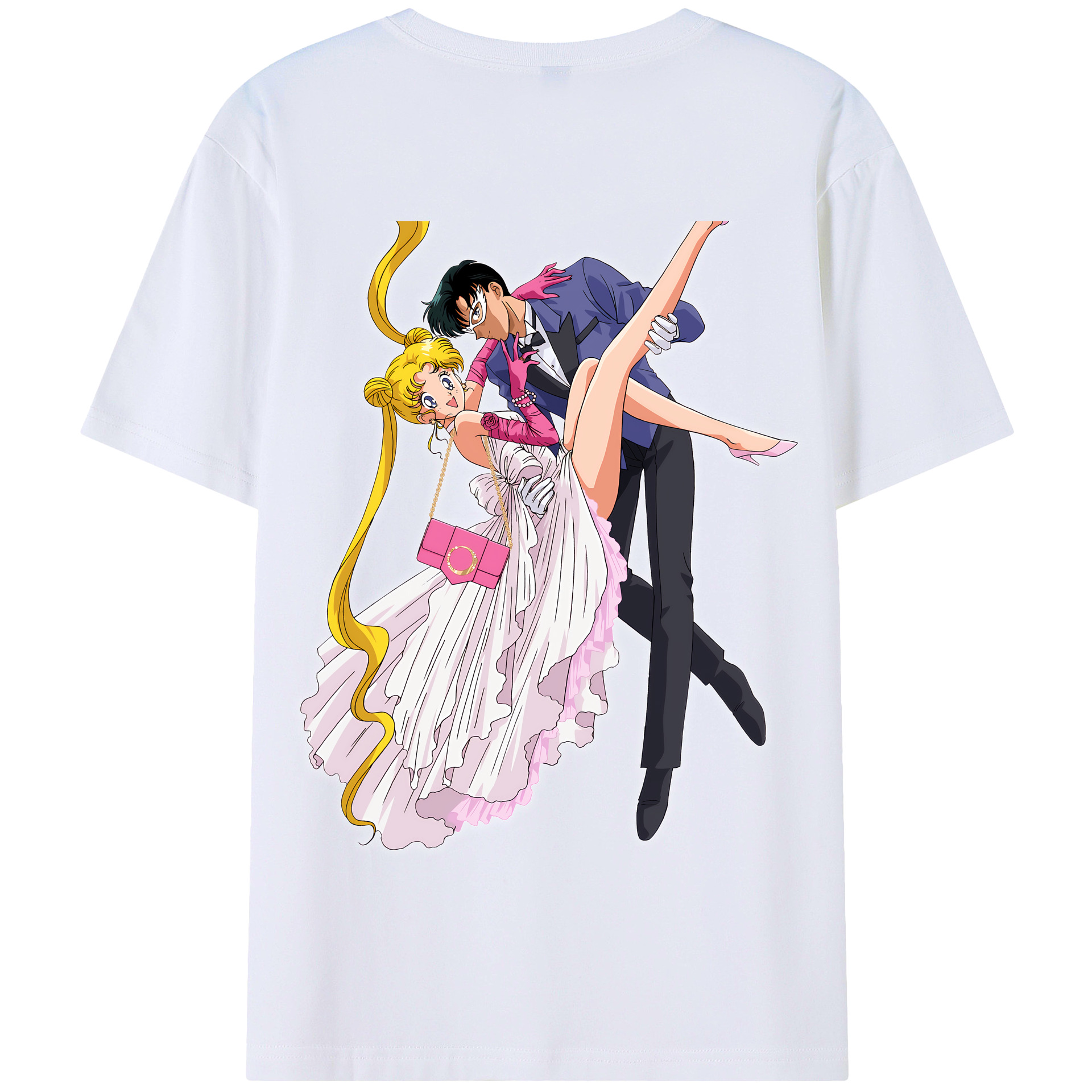 （画像用） 美少女戦士セーラームーン 愛野 美奈子 あいの みなこ Sailor Moon Aino Minako 綿100％半袖Tシャツ（背面プリント）