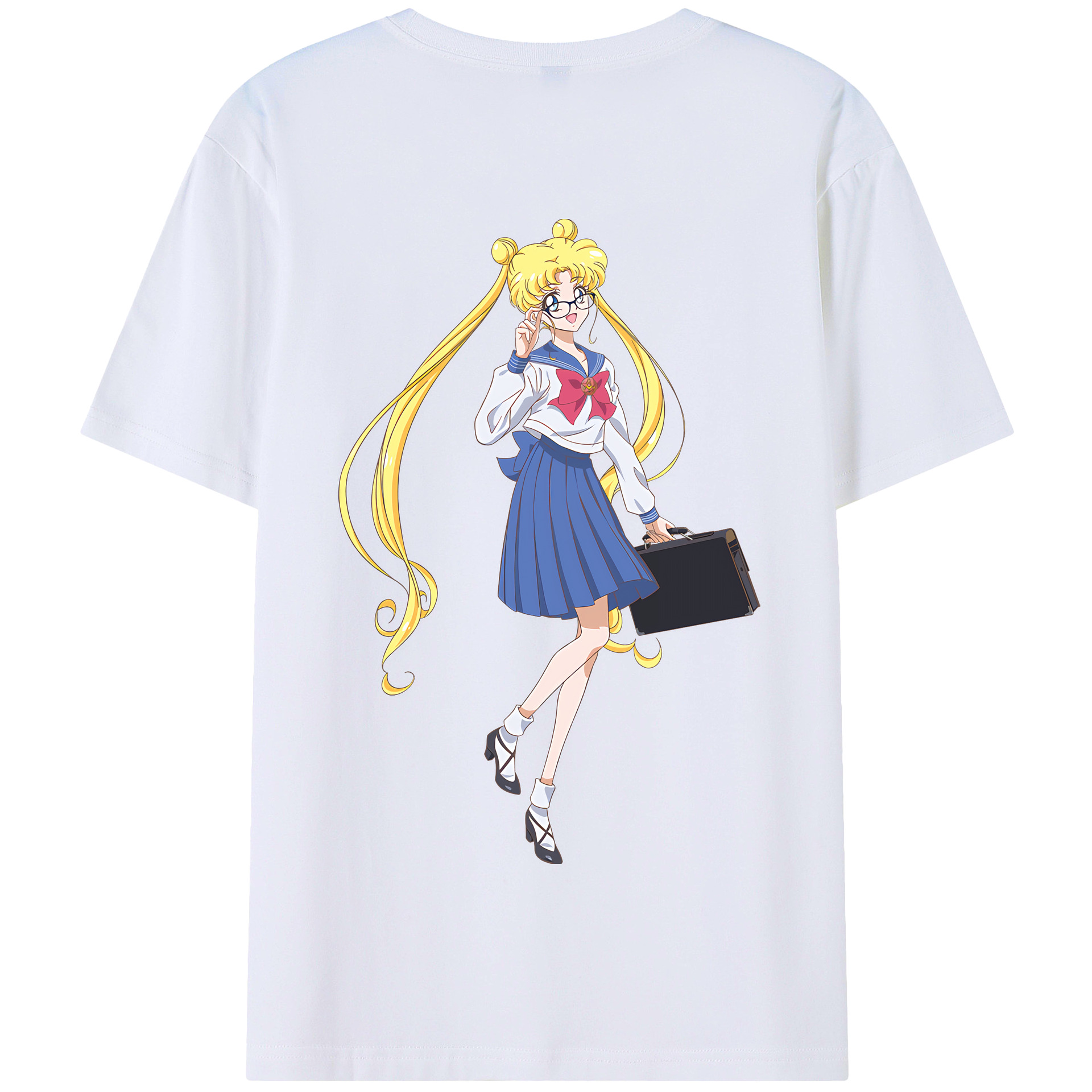 （画像用） 美少女戦士セーラームーン 愛野 美奈子 あいの みなこ Sailor Moon Aino Minako 綿100％半袖Tシャツ（背面プリント）