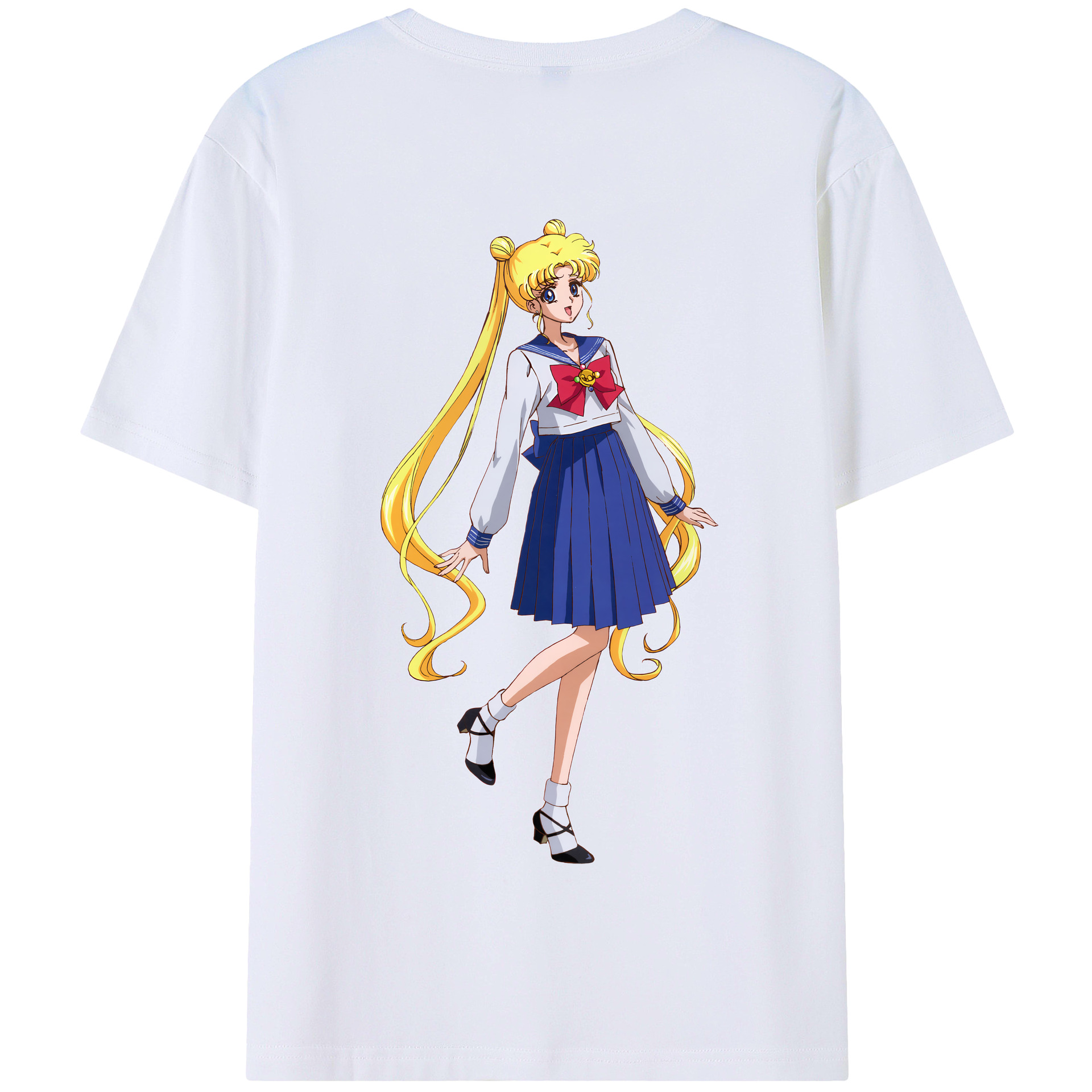 （画像用） 美少女戦士セーラームーン 愛野 美奈子 あいの みなこ Sailor Moon Aino Minako 綿100％半袖Tシャツ（背面プリント）