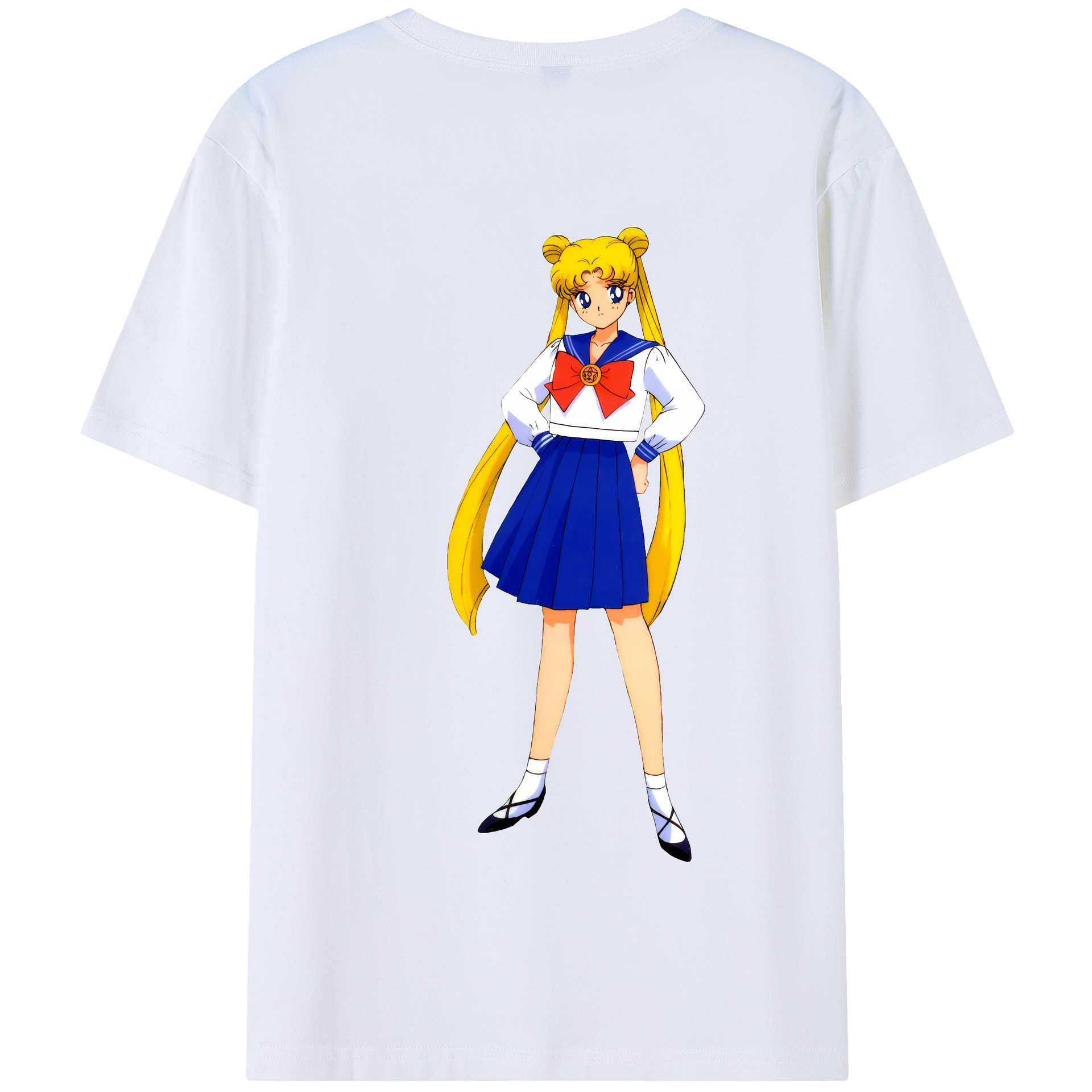 （画像用） 美少女戦士セーラームーン 愛野 美奈子 あいの みなこ Sailor Moon Aino Minako 綿100％半袖Tシャツ（背面プリント）