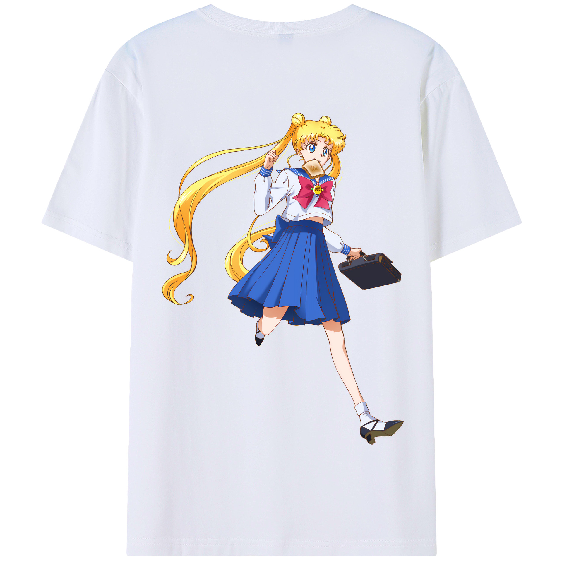 （画像用） 美少女戦士セーラームーン 愛野 美奈子 あいの みなこ Sailor Moon Aino Minako 綿100％半袖Tシャツ（背面プリント）