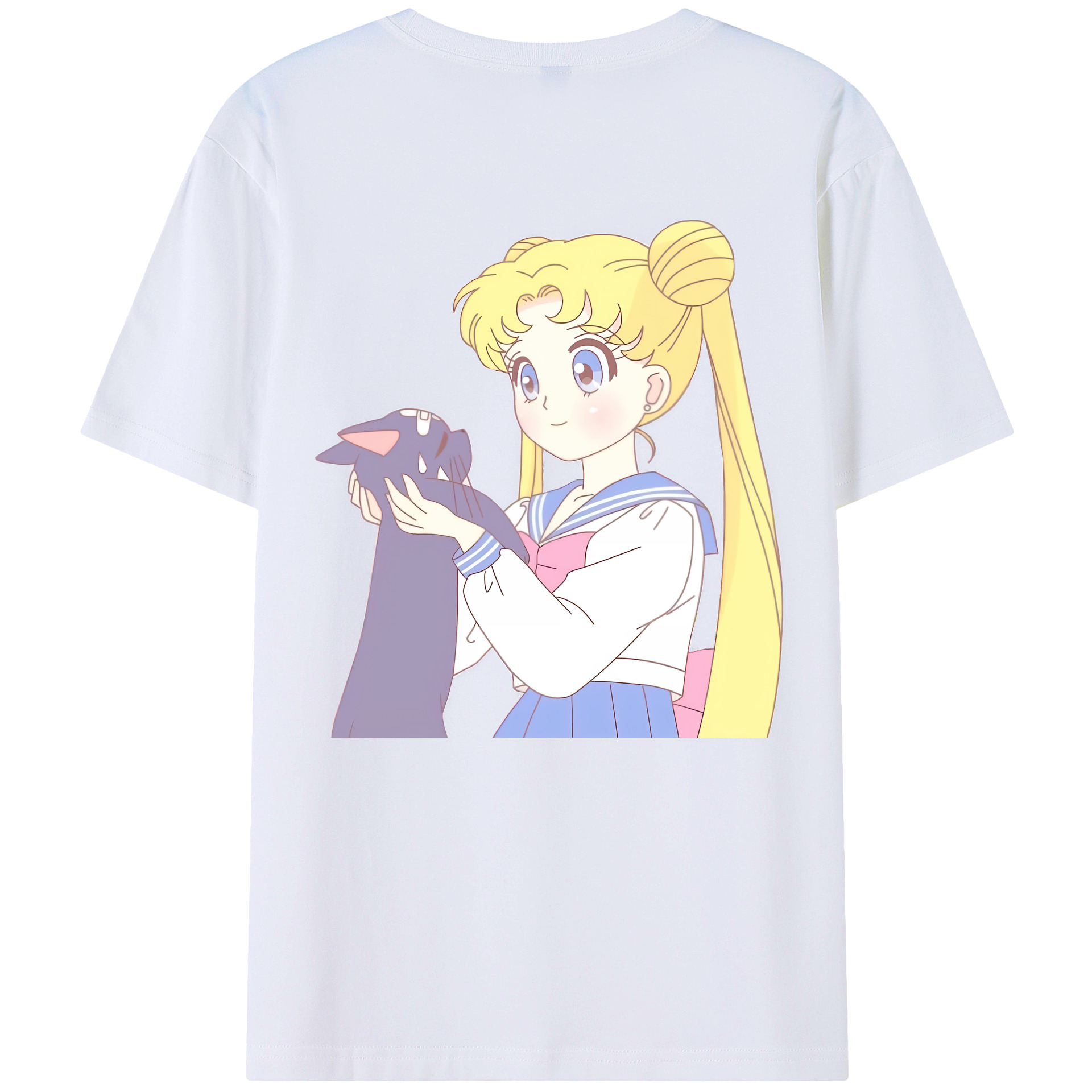 （画像用） 美少女戦士セーラームーン 愛野 美奈子 あいの みなこ Sailor Moon Aino Minako 綿100％半袖Tシャツ（背面プリント）