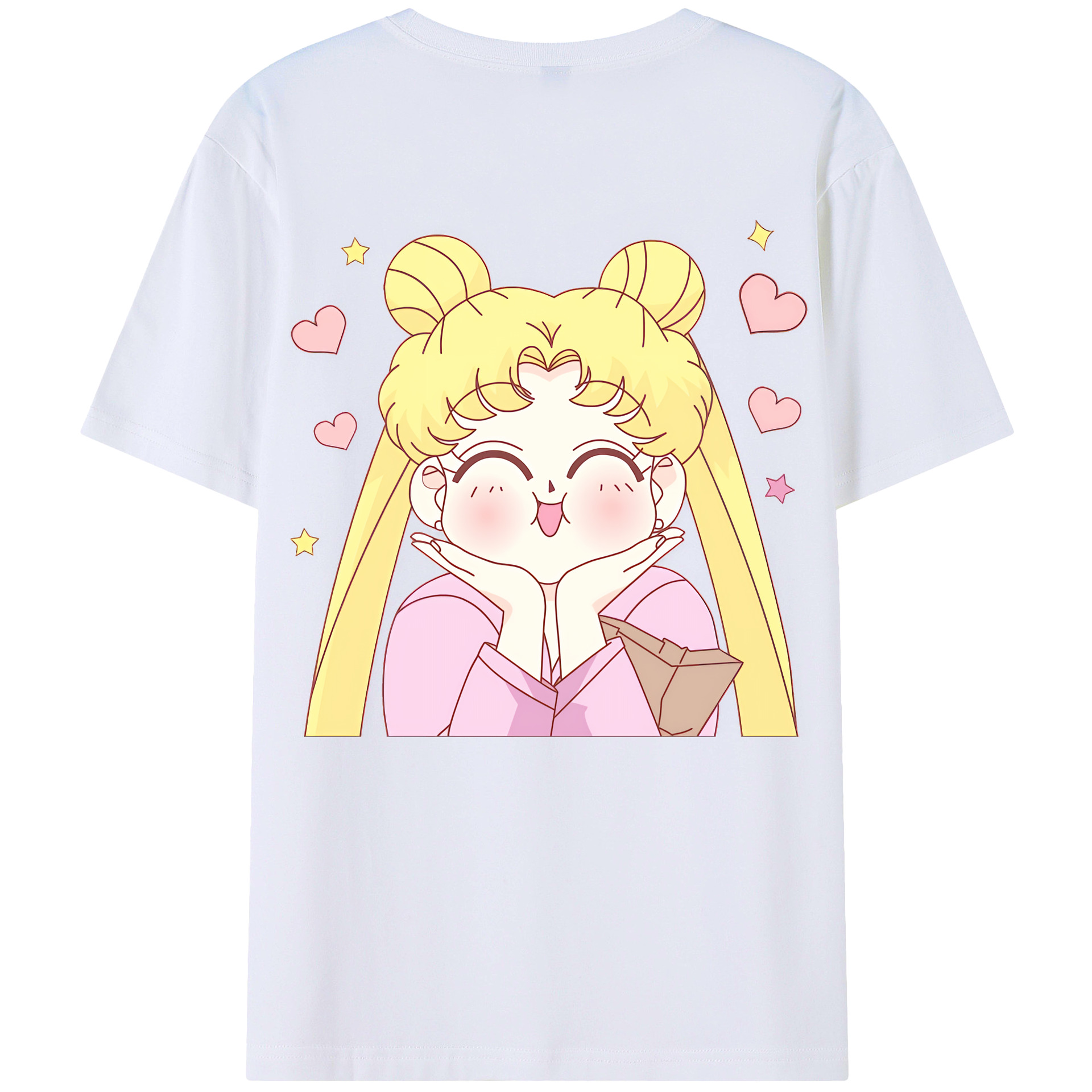 （画像用） 美少女戦士セーラームーン 愛野 美奈子 あいの みなこ Sailor Moon Aino Minako 綿100％半袖Tシャツ（背面プリント）