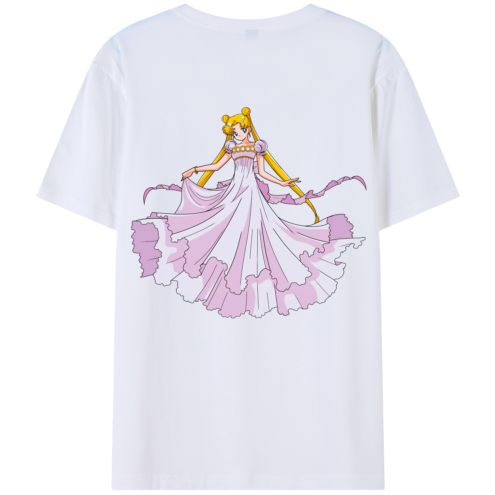 （画像用） 美少女戦士セーラームーン 愛野 美奈子 あいの みなこ Sailor Moon Aino Minako 綿100％半袖Tシャツ（背面プリント）