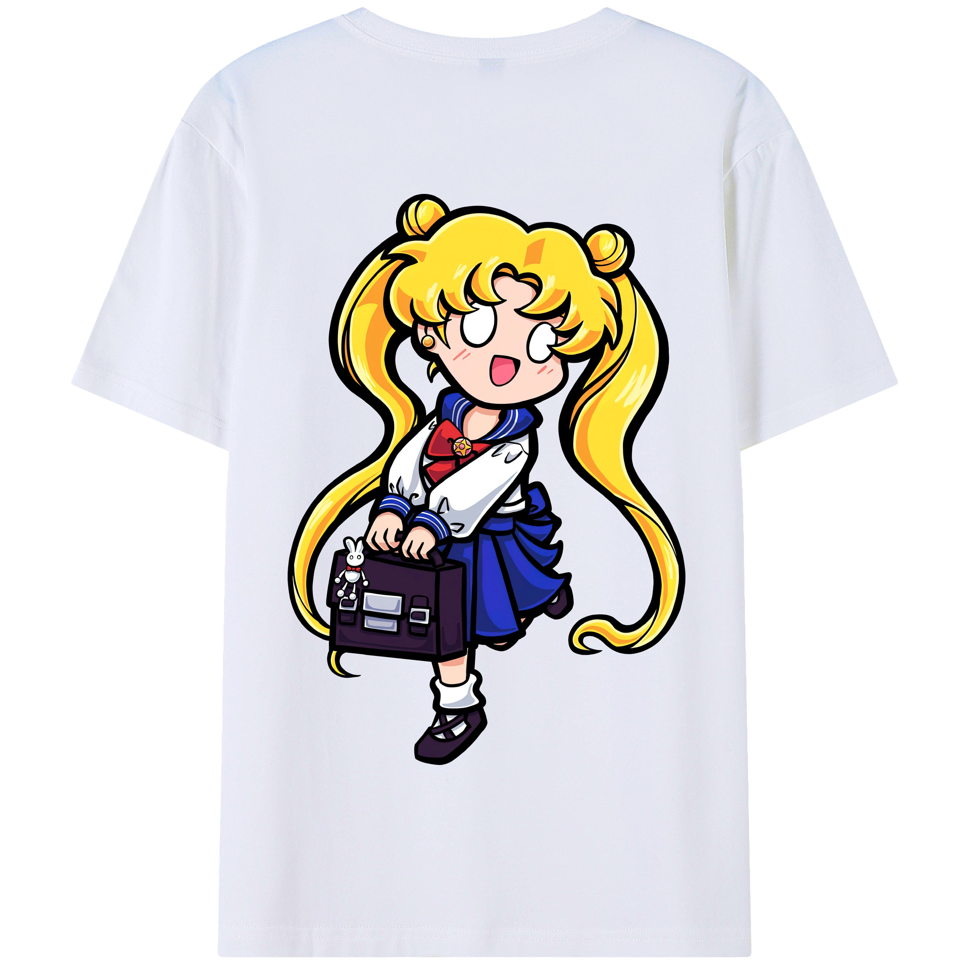 （画像用） 美少女戦士セーラームーン 愛野 美奈子 あいの みなこ Sailor Moon Aino Minako 綿100％半袖Tシャツ（背面プリント）