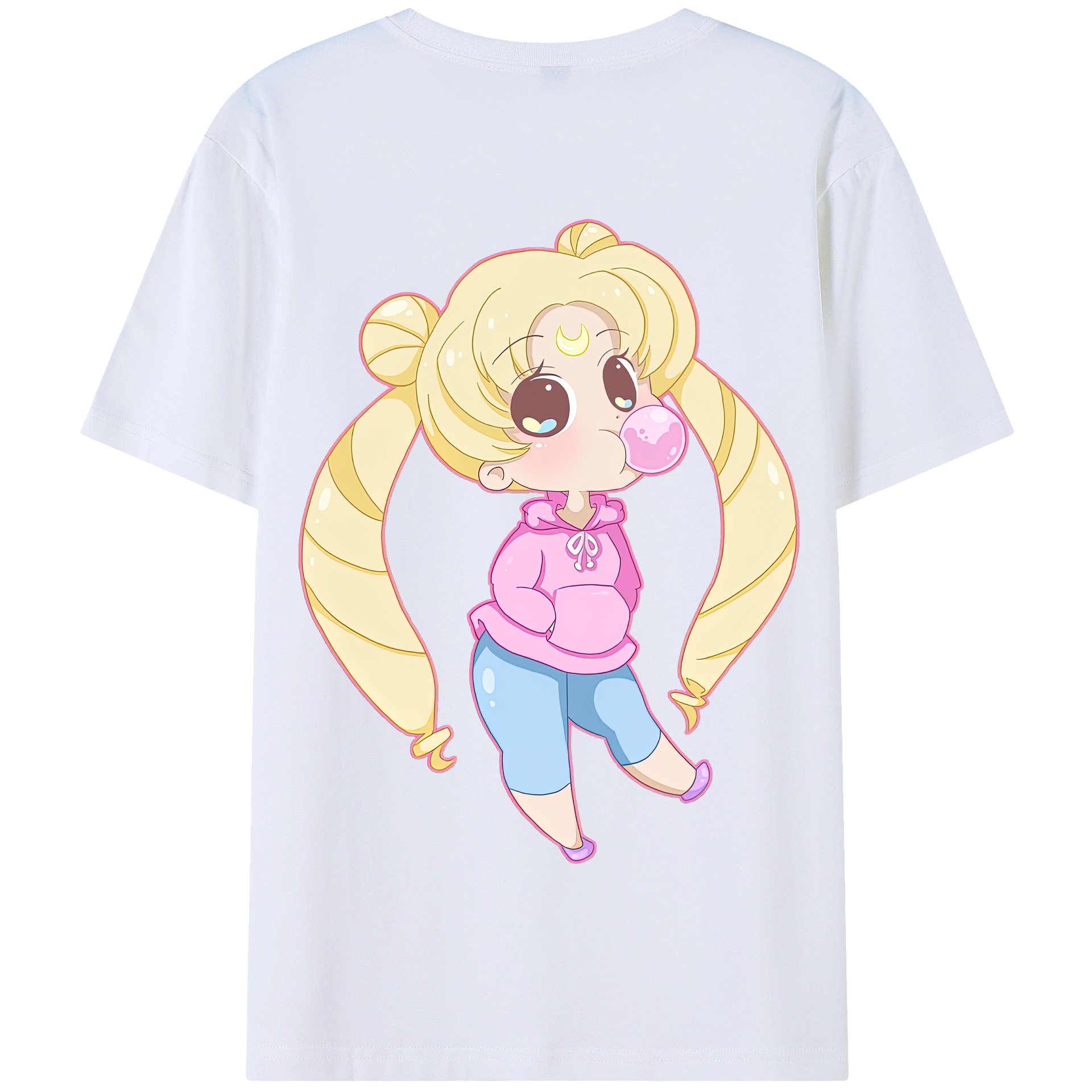 （画像用） 美少女戦士セーラームーン 愛野 美奈子 あいの みなこ Sailor Moon Aino Minako 綿100％半袖Tシャツ（背面プリント）