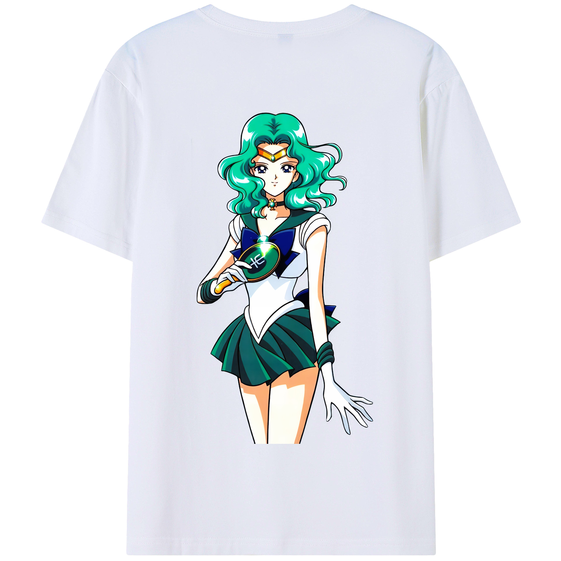 （画像用） 美少女戦士セーラームーン 海王 みちる（かいおう みちる） Sailor Moon Kaiou Michiru 綿100％半袖Tシャツ（背面プリント）