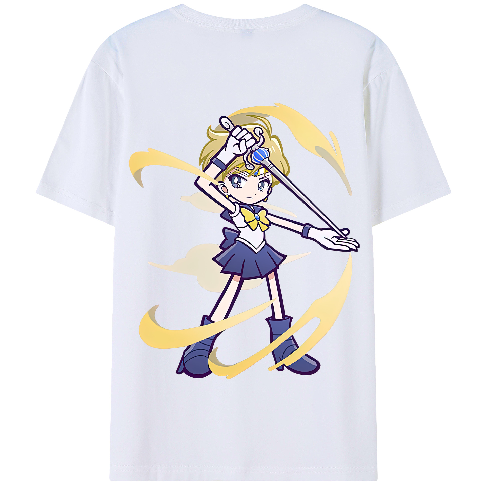 （画像用） 美少女戦士セーラームーン 天王はるか Sailor Moon Tenoh Haruka 綿100％半袖Tシャツ（背面プリント）