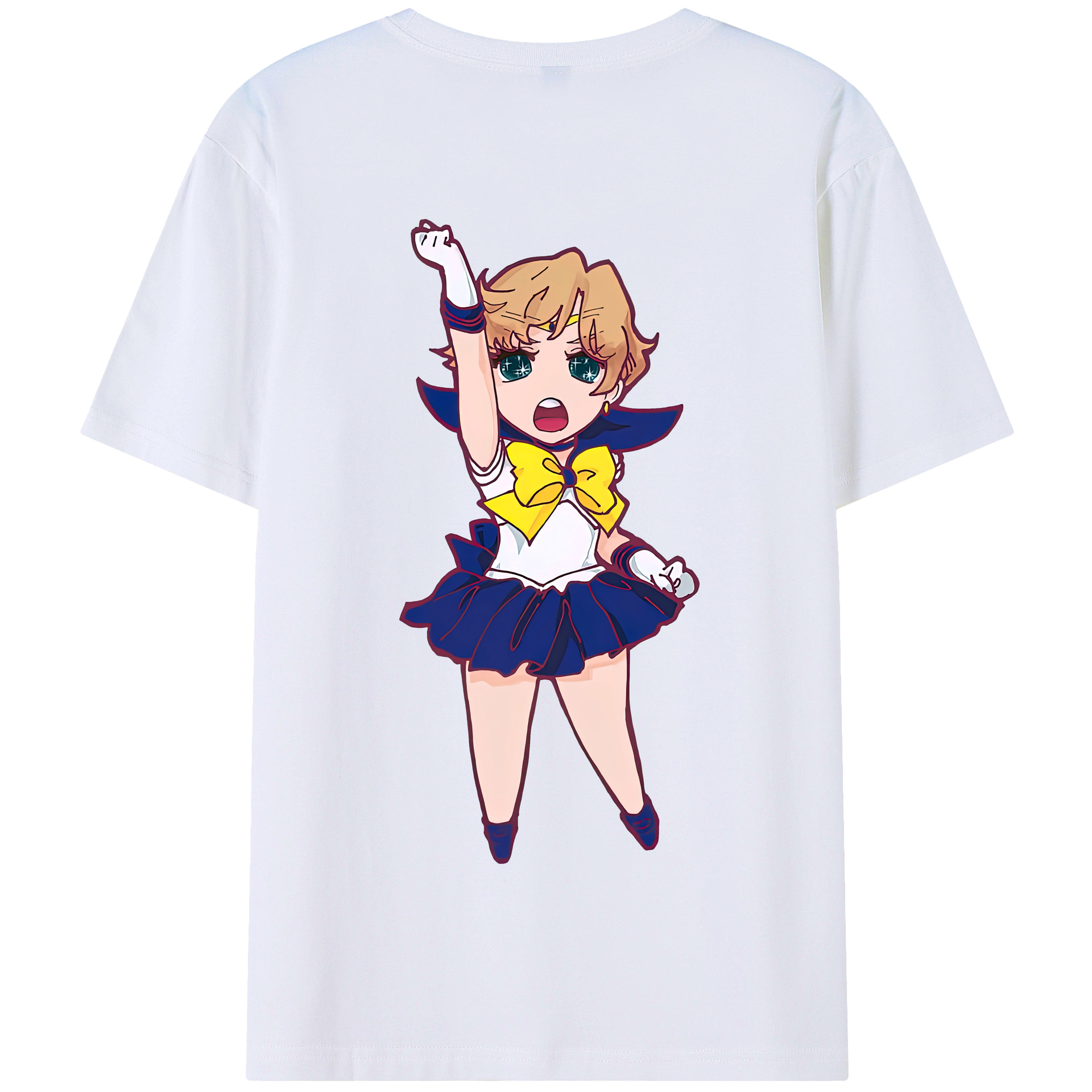 （画像用） 美少女戦士セーラームーン 天王はるか Sailor Moon Tenoh Haruka 綿100％半袖Tシャツ（背面プリント）