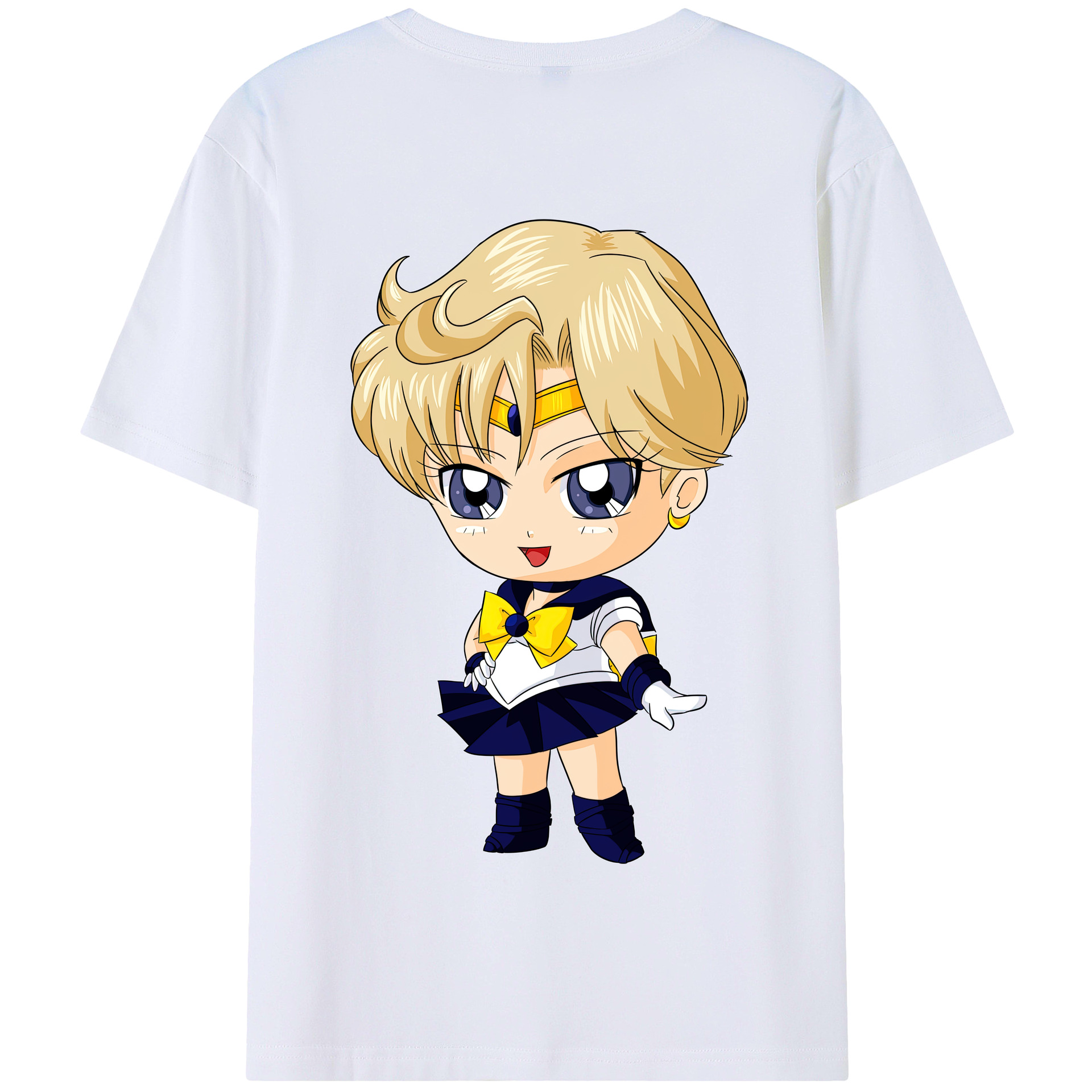 （画像用） 美少女戦士セーラームーン 天王はるか Sailor Moon Tenoh Haruka 綿100％半袖Tシャツ（背面プリント）