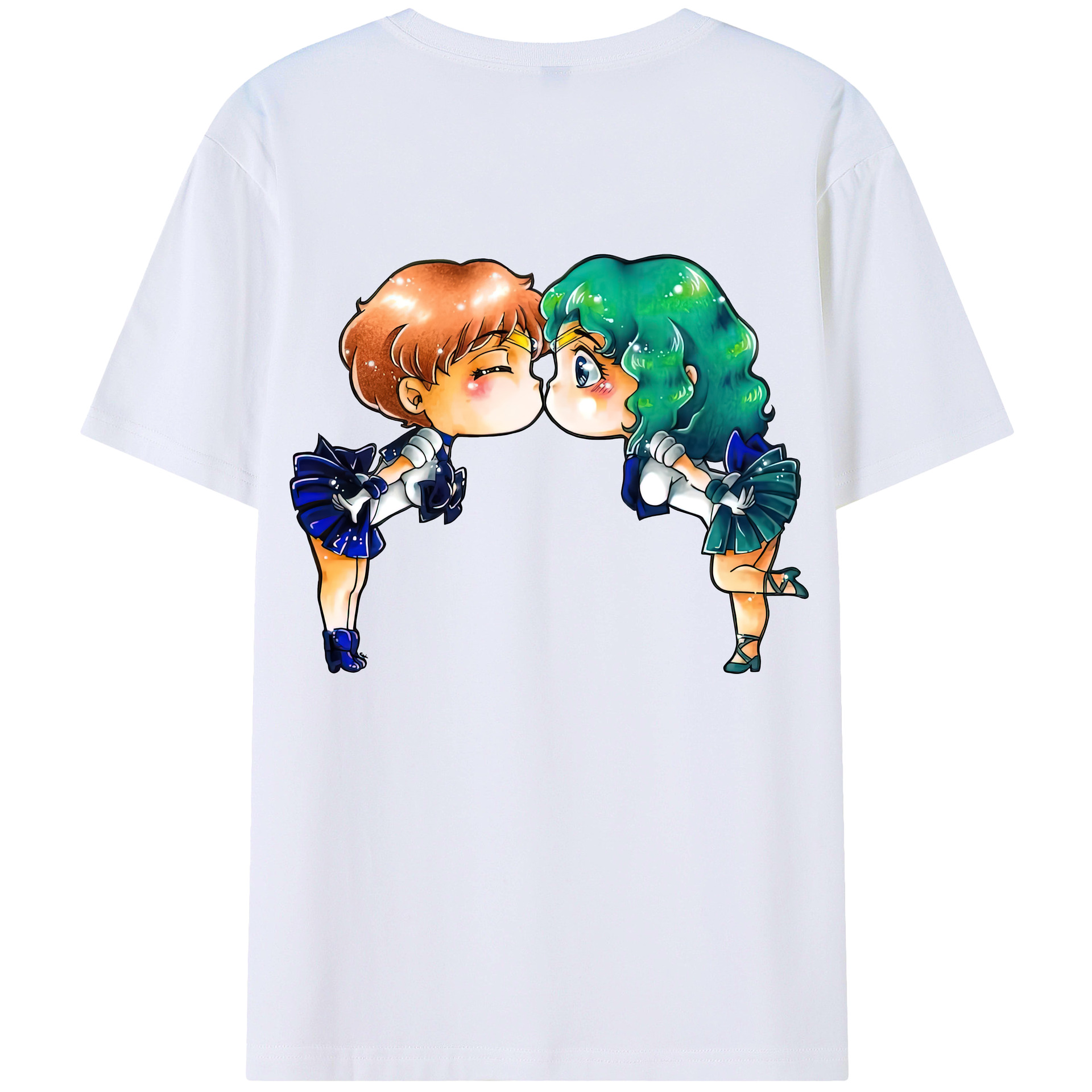 （画像用） 美少女戦士セーラームーン 天王はるか Sailor Moon Tenoh Haruka 綿100％半袖Tシャツ（背面プリント）
