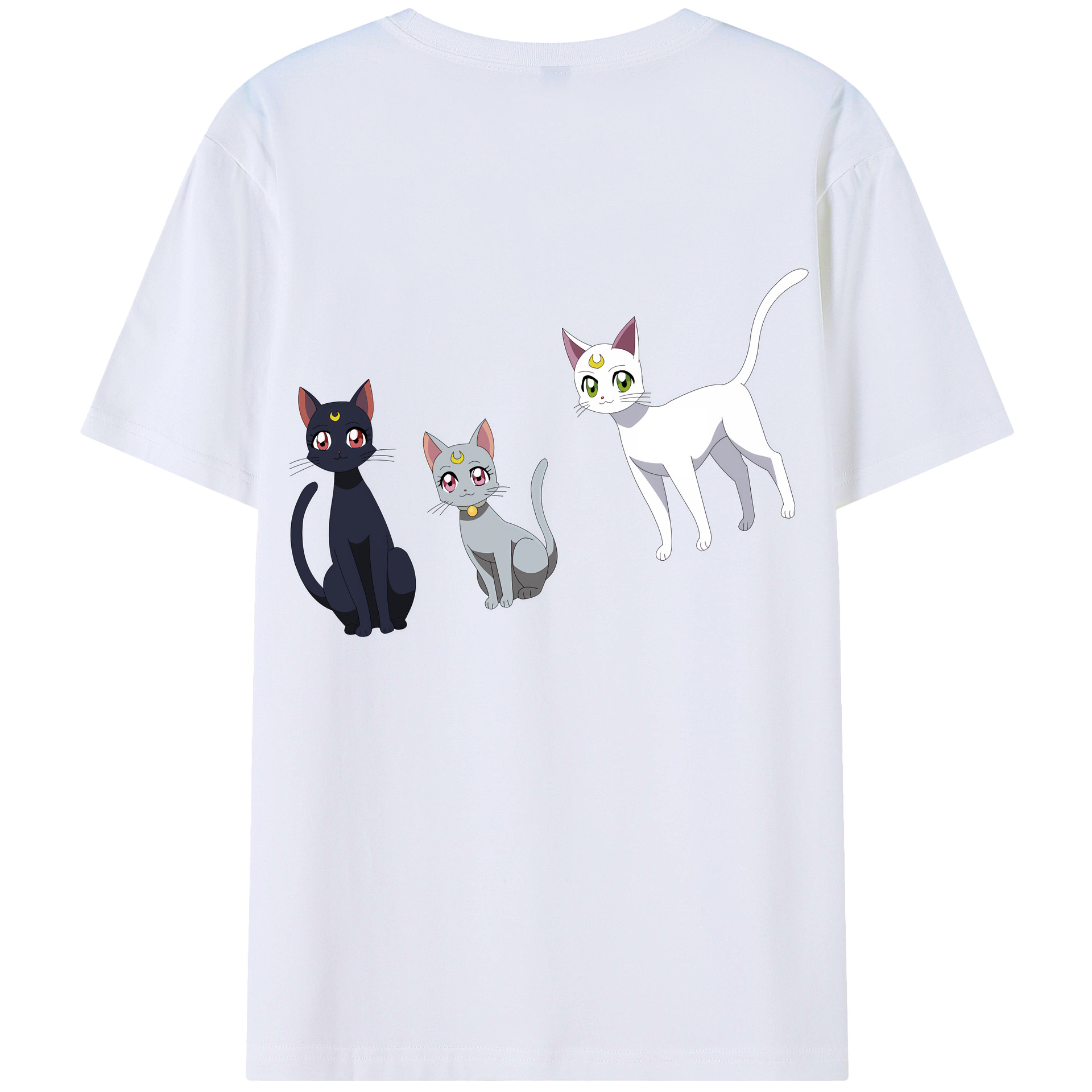 （画像用） 美少女戦士セーラームーン Sailor Moon 綿100％半袖Tシャツ（背面プリント）