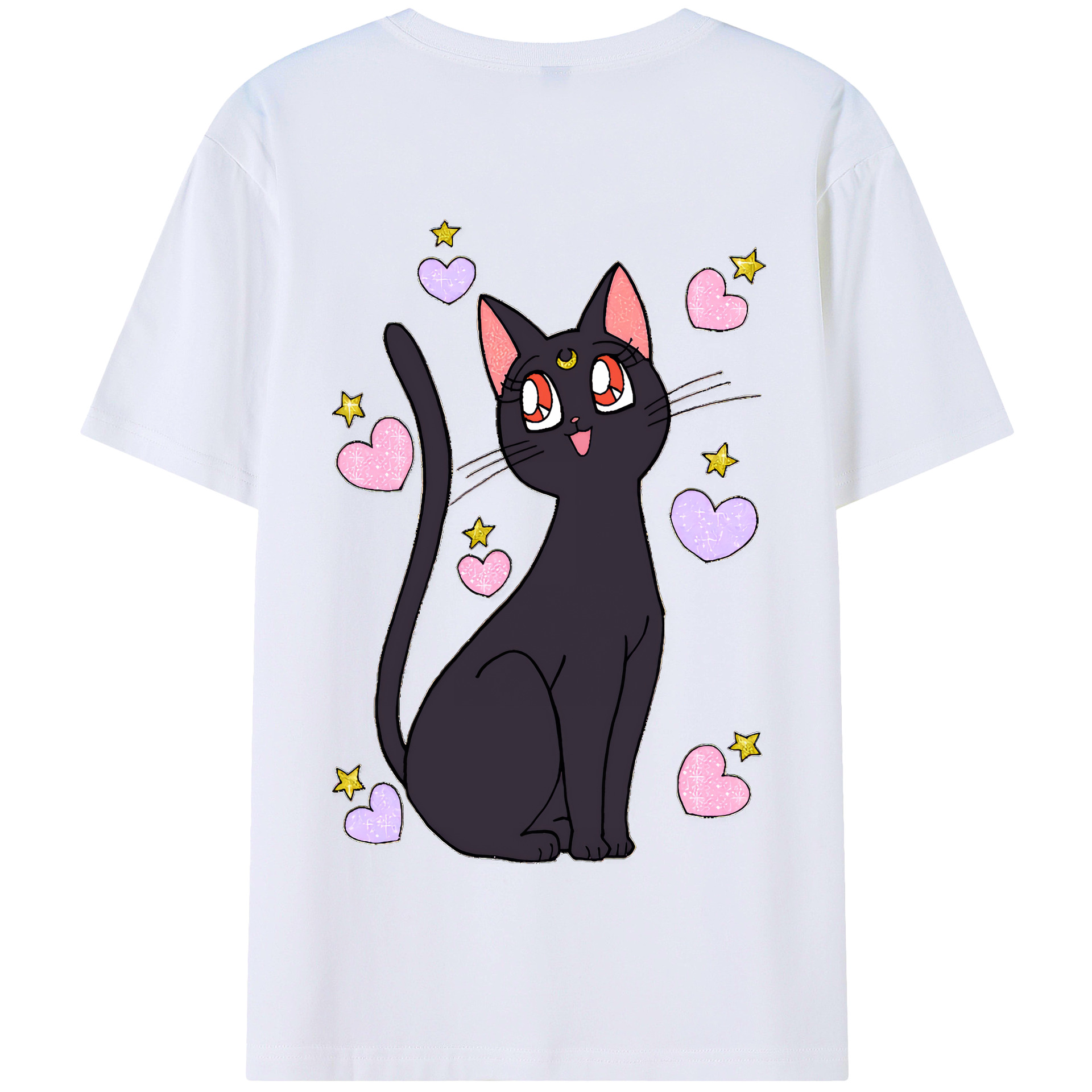 （画像用） 美少女戦士セーラームーン Sailor Moon 綿100％半袖Tシャツ（背面プリント）