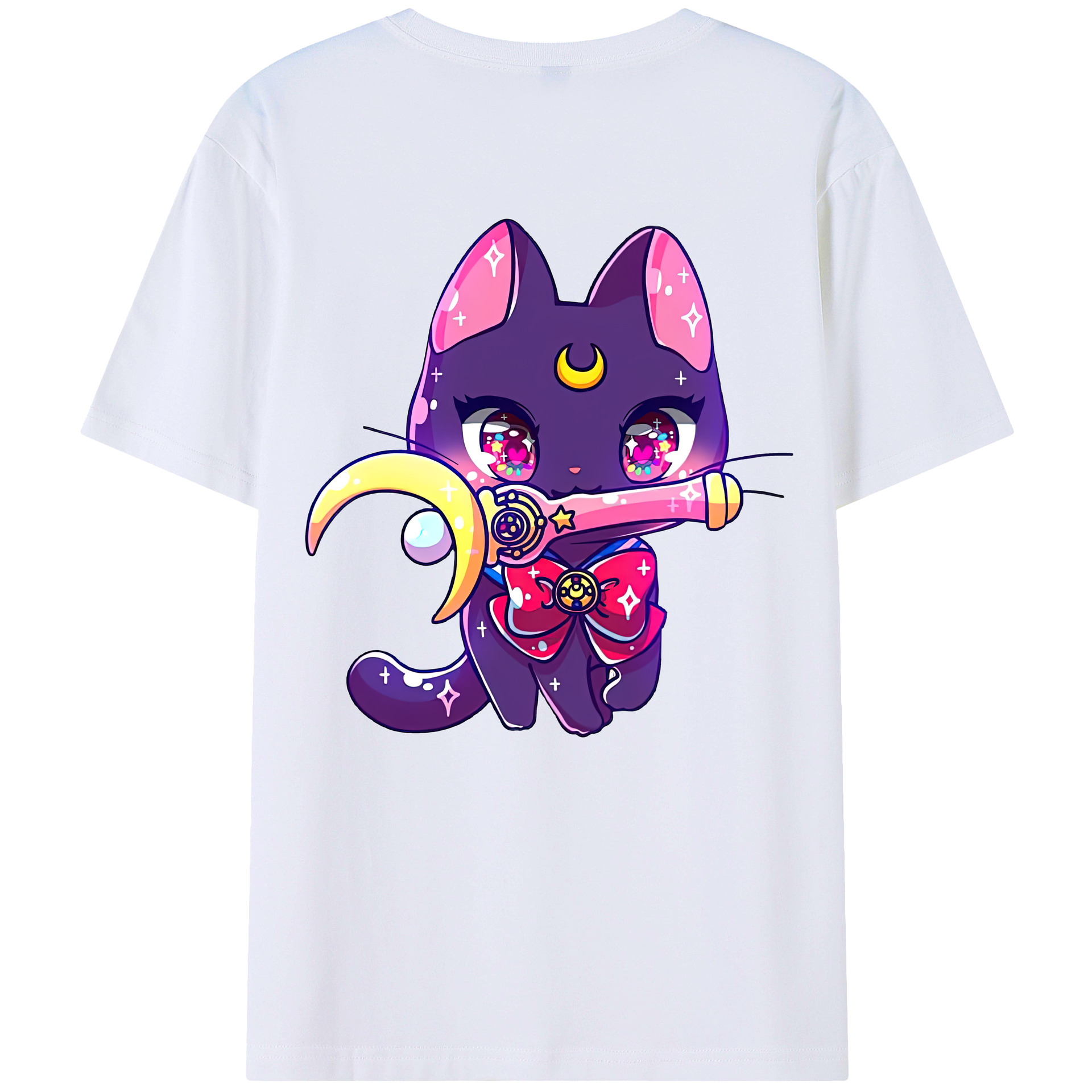 （画像用） 美少女戦士セーラームーン Sailor Moon 綿100％半袖Tシャツ（背面プリント）