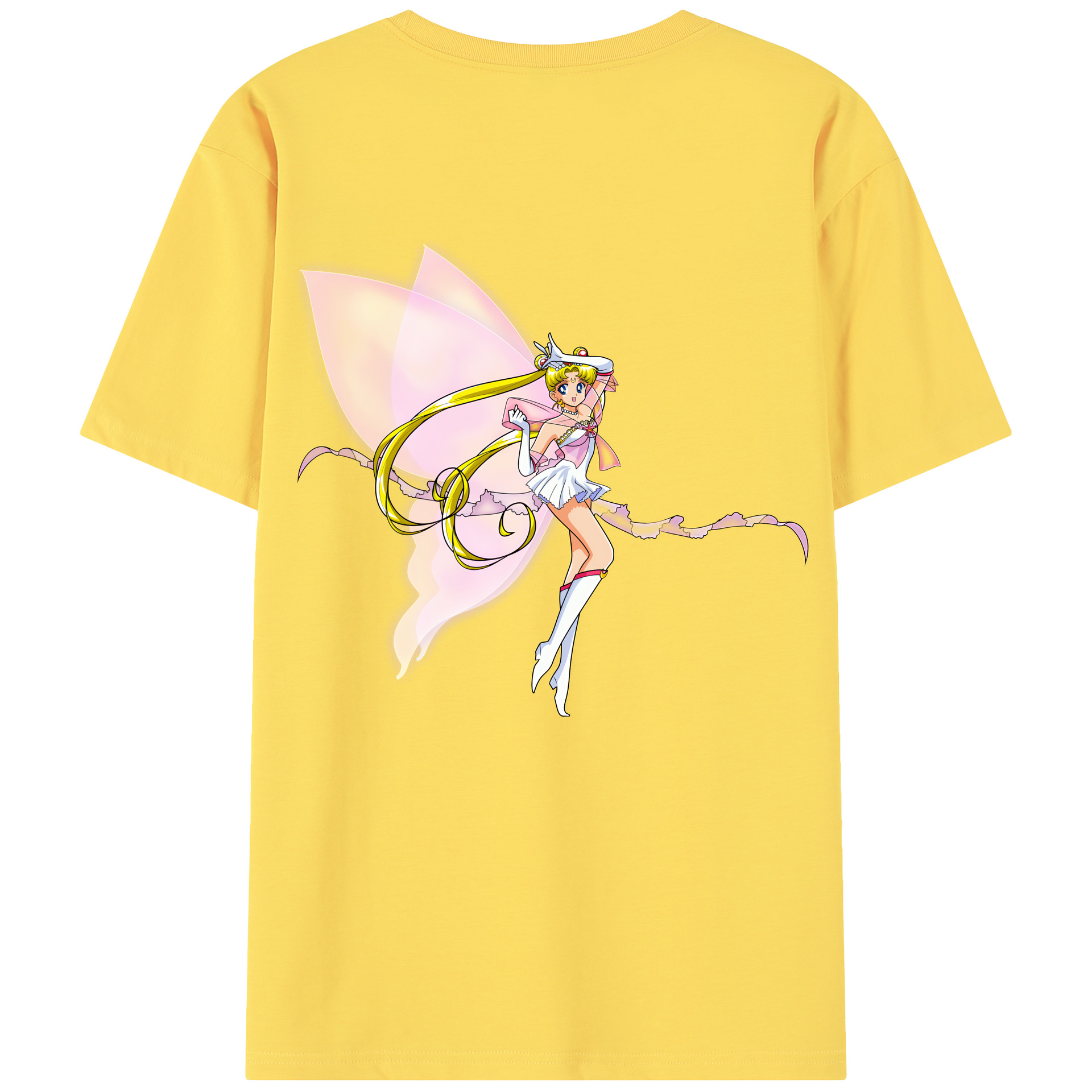 （画像用） 美少女戦士セーラームーン 月野 うさぎ つきの うさぎ Sailor Moon Tsukino Usagi 綿100％半袖Tシャツ（背面プリント）