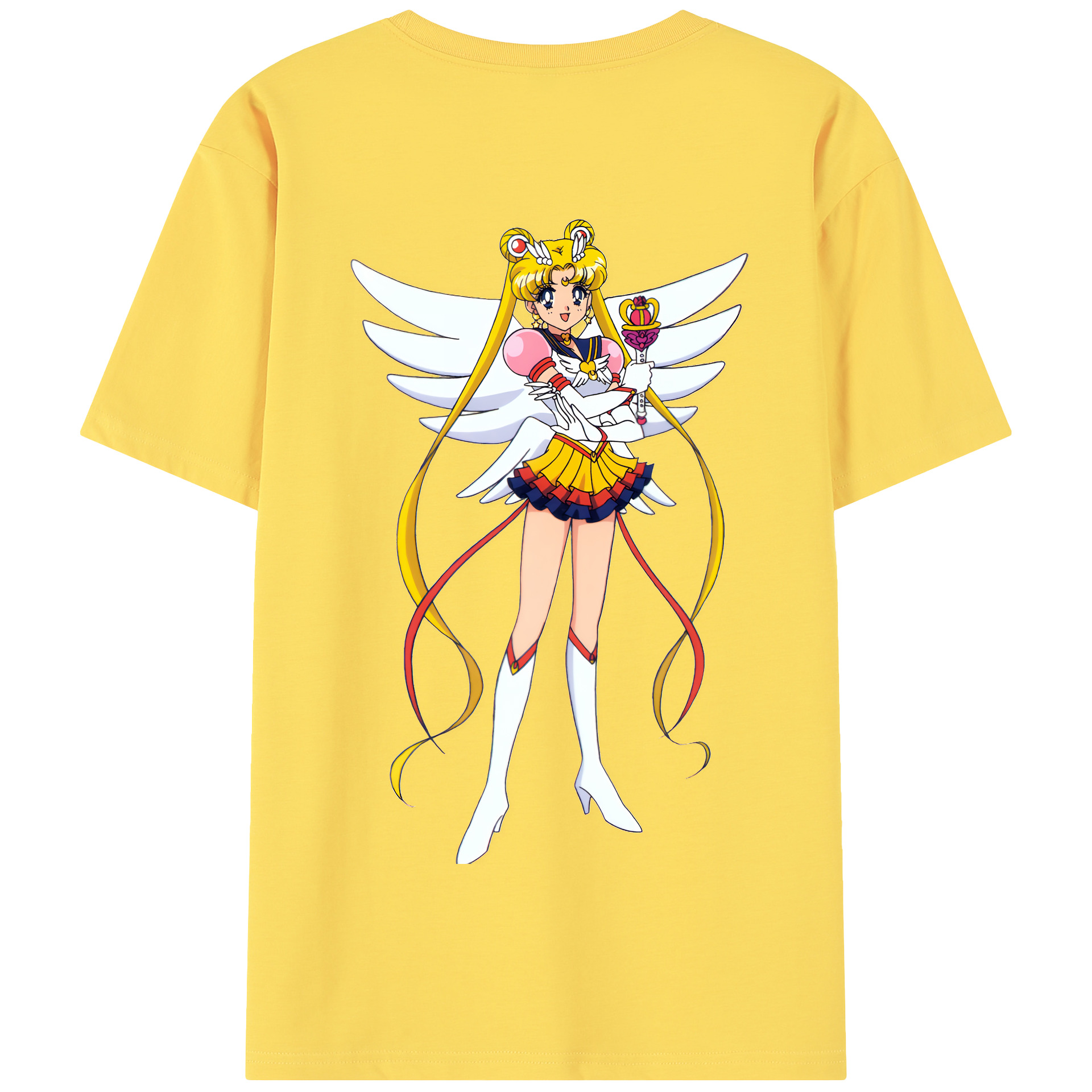 （画像用） 美少女戦士セーラームーン 月野 うさぎ つきの うさぎ Sailor Moon Tsukino Usagi 綿100％半袖Tシャツ（背面プリント）