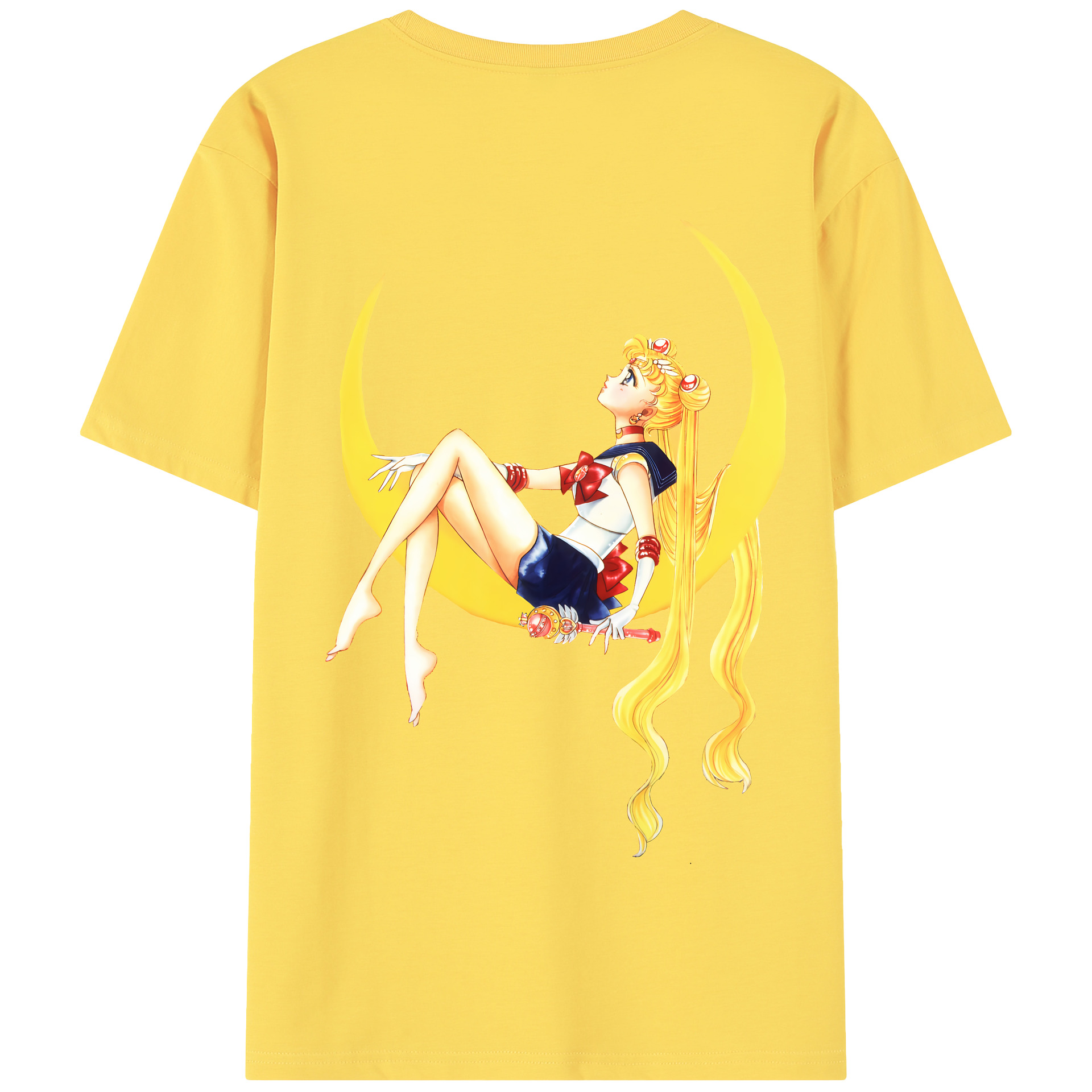 （画像用） 美少女戦士セーラームーン 月野 うさぎ つきの うさぎ Sailor Moon Tsukino Usagi 綿100％半袖Tシャツ（背面プリント）