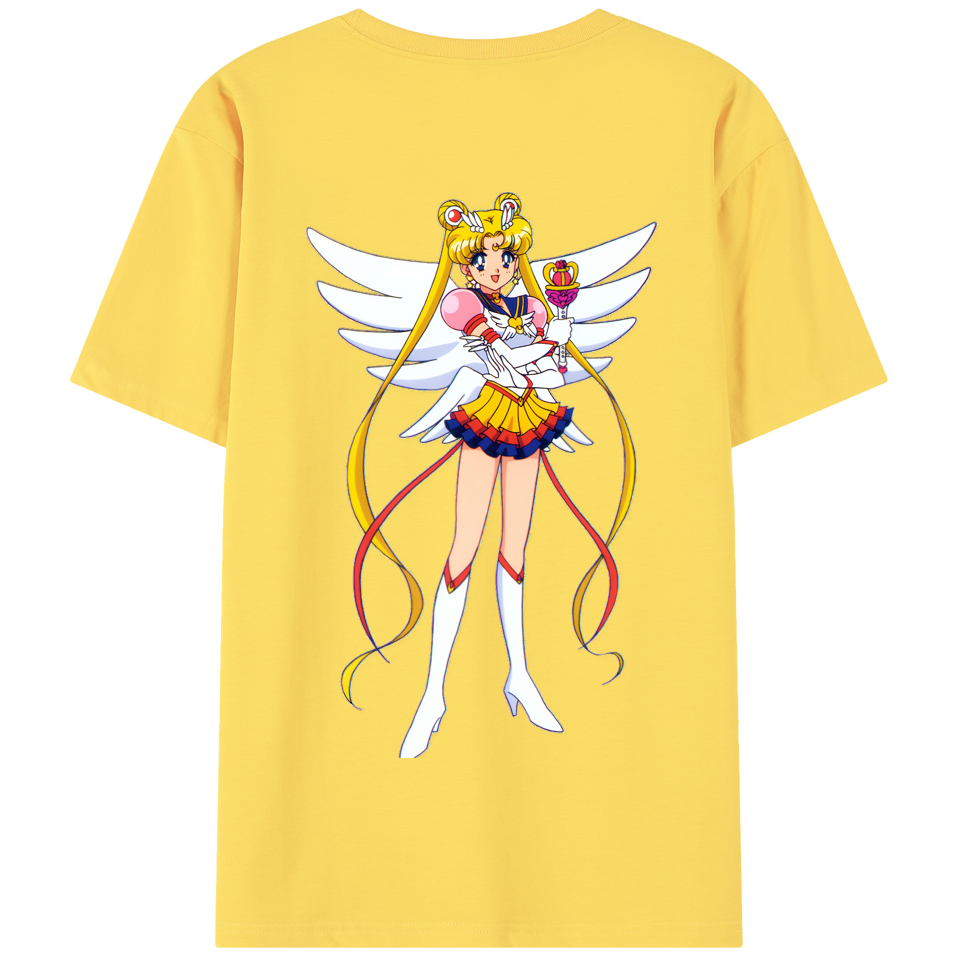 （画像用） 美少女戦士セーラームーン 月野 うさぎ つきの うさぎ Sailor Moon Tsukino Usagi 綿100％半袖Tシャツ（背面プリント）