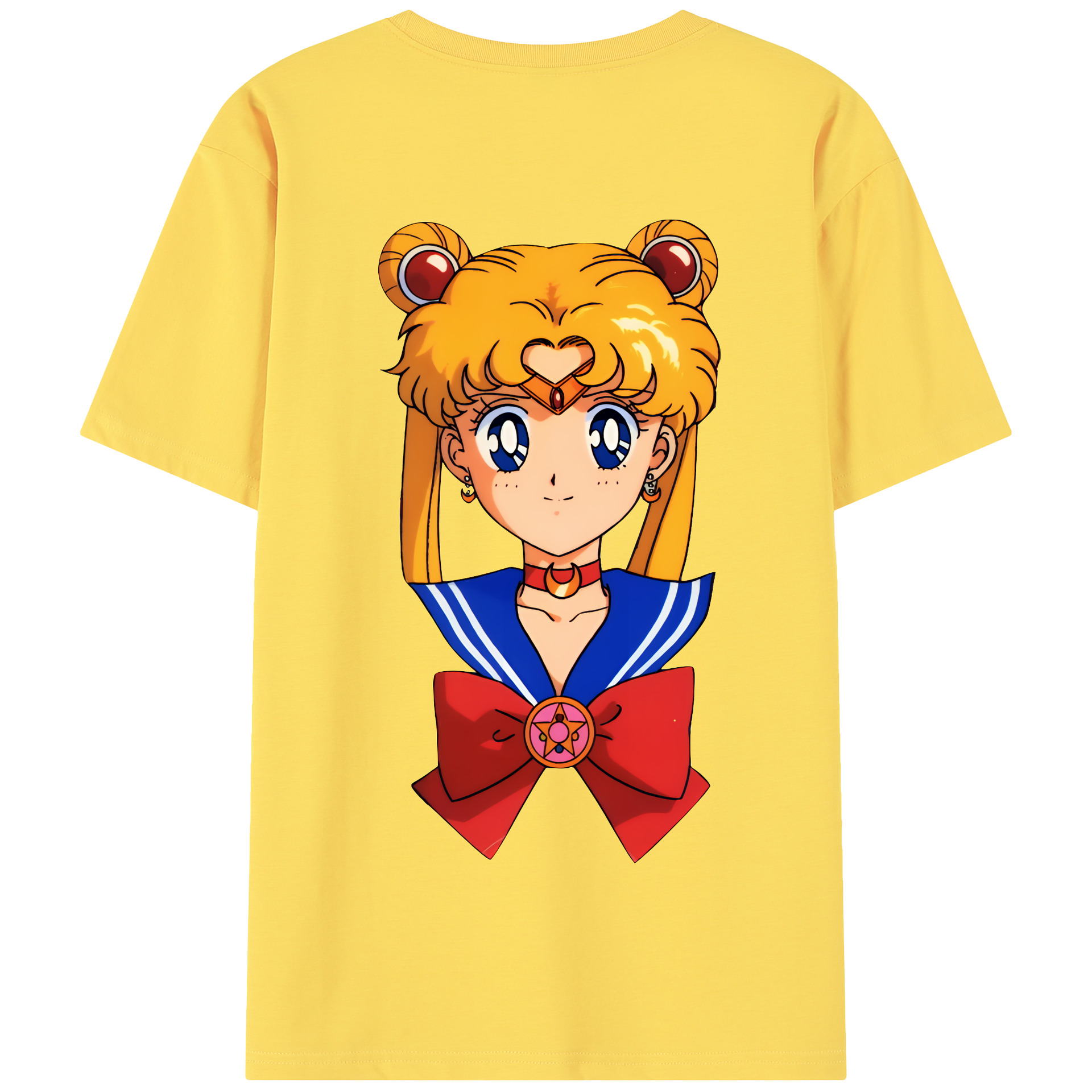 （画像用） 美少女戦士セーラームーン 月野 うさぎ つきの うさぎ Sailor Moon Tsukino Usagi 綿100％半袖Tシャツ（背面プリント）