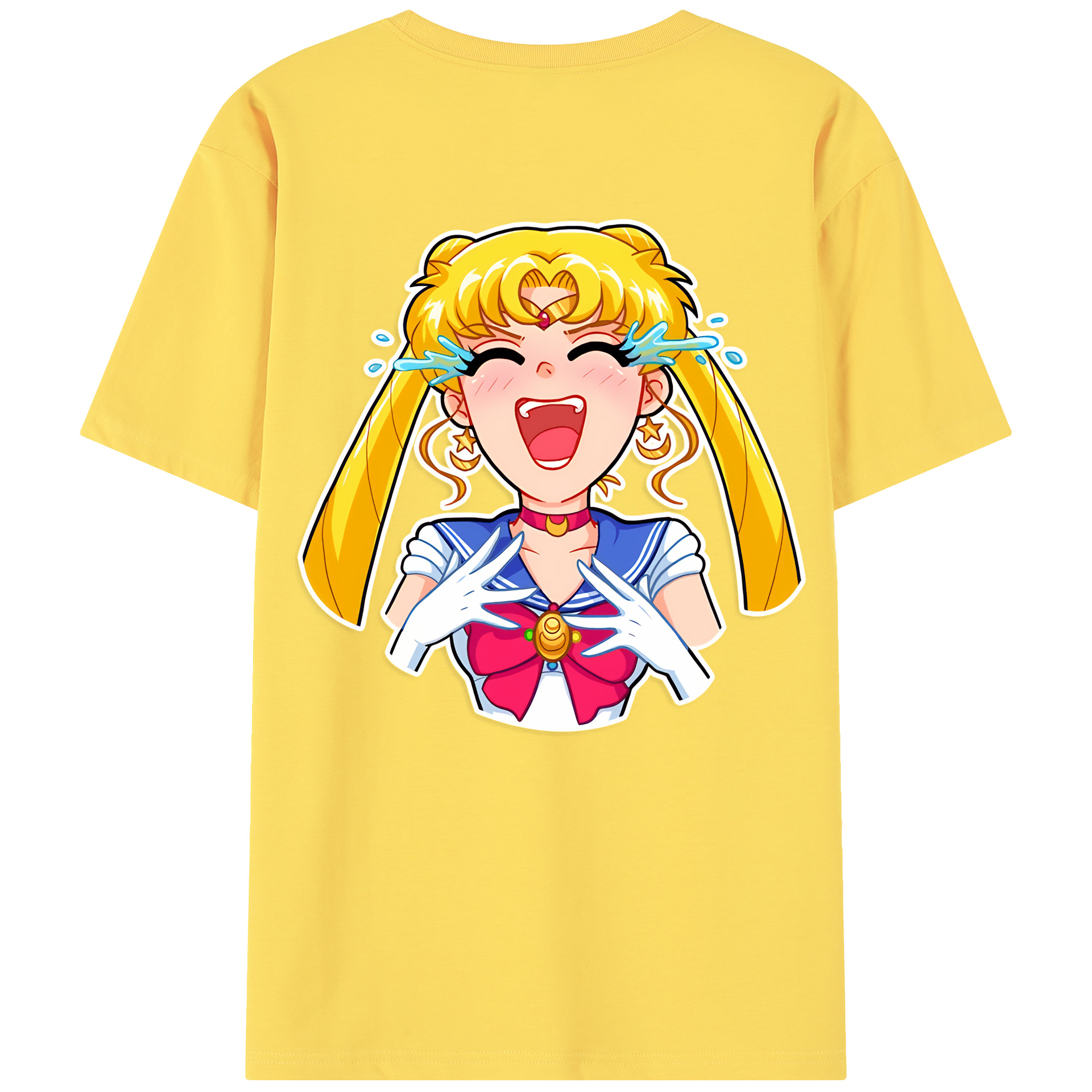 （画像用） 美少女戦士セーラームーン 月野 うさぎ つきの うさぎ Sailor Moon Tsukino Usagi 綿100％半袖Tシャツ（背面プリント）