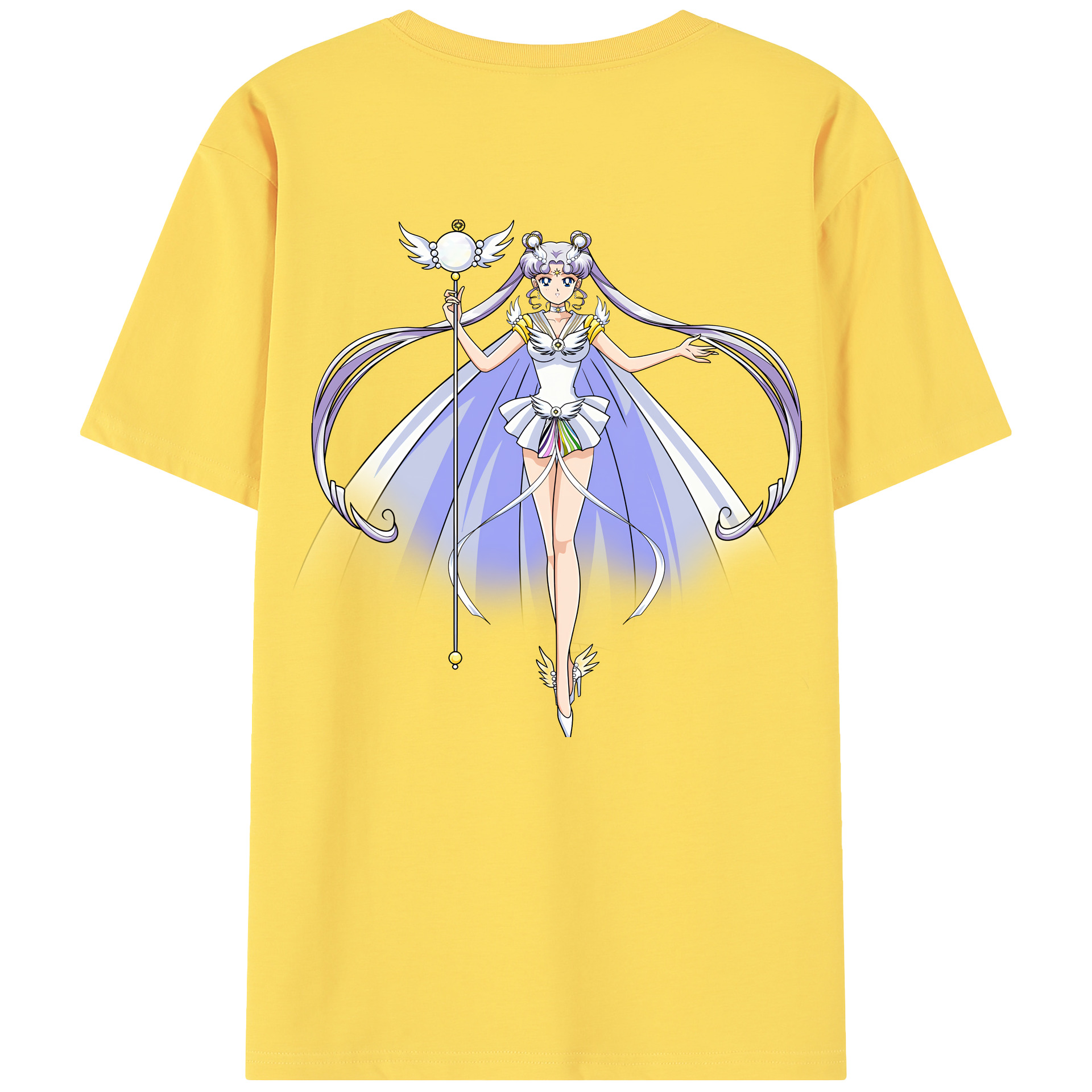 （画像用） 美少女戦士セーラームーン 月野 うさぎ つきの うさぎ Sailor Moon Tsukino Usagi 綿100％半袖Tシャツ（背面プリント）