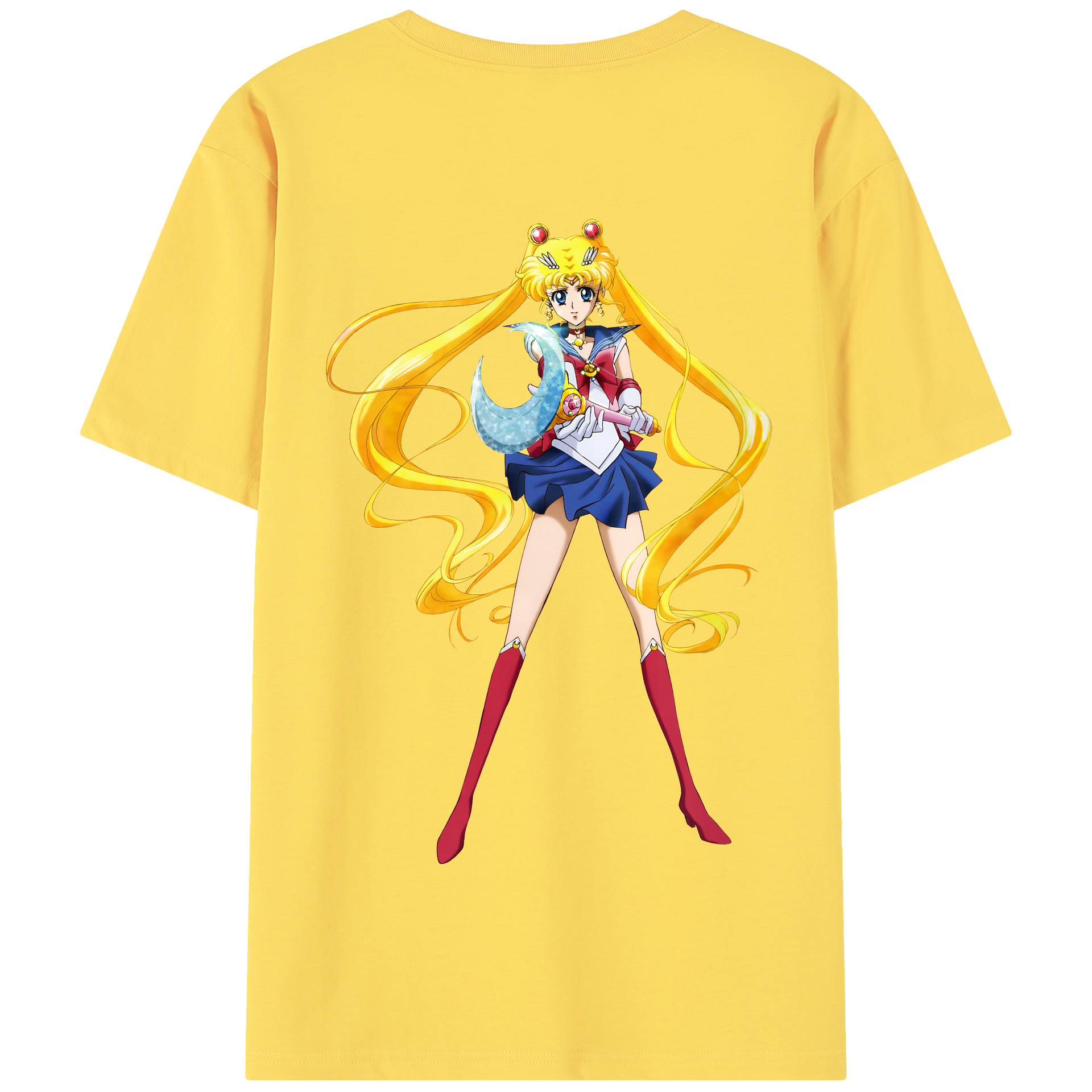 （画像用） 美少女戦士セーラームーン 月野 うさぎ つきの うさぎ Sailor Moon Tsukino Usagi 綿100％半袖Tシャツ（背面プリント）
