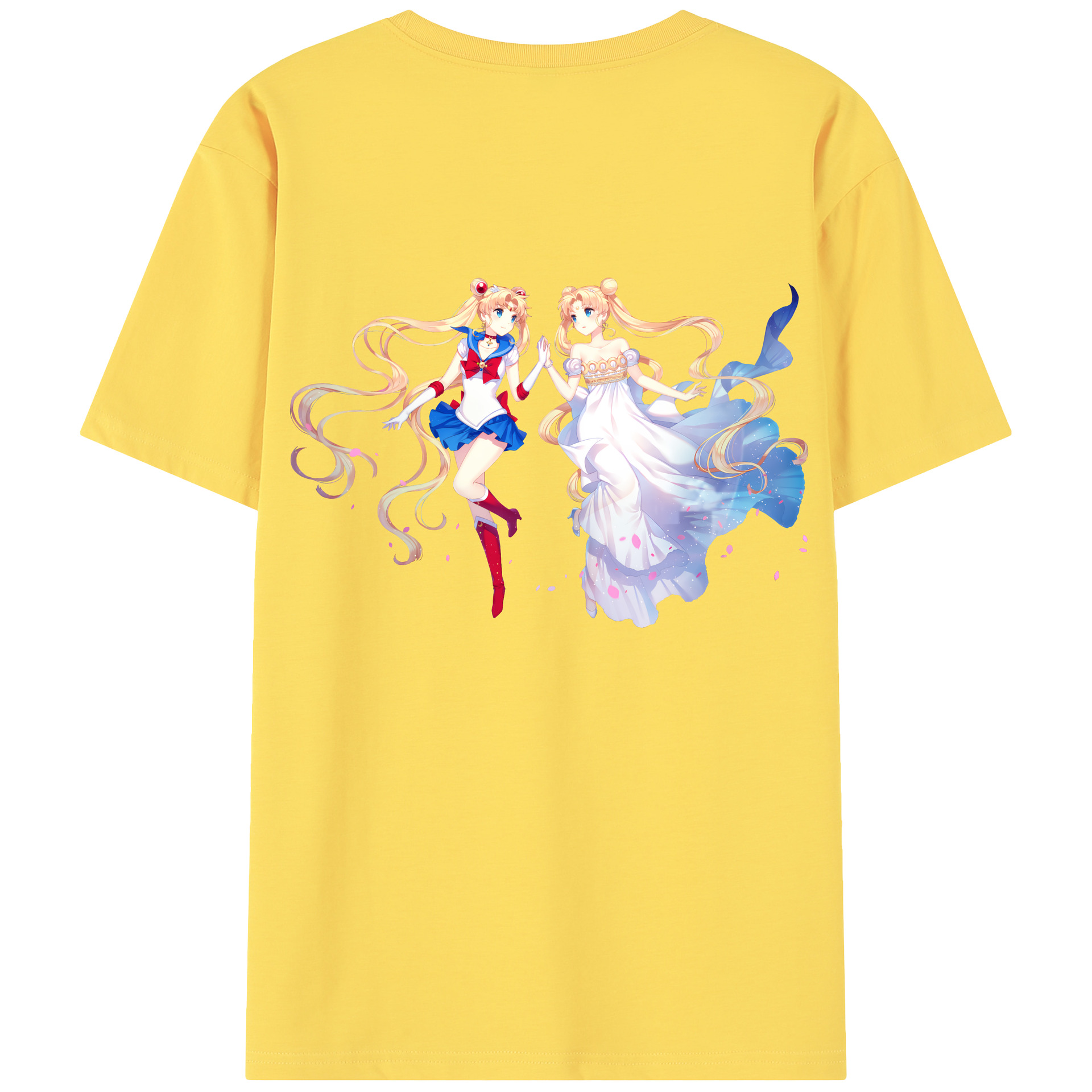 （画像用） 美少女戦士セーラームーン 月野 うさぎ つきの うさぎ Sailor Moon Tsukino Usagi 綿100％半袖Tシャツ（背面プリント）