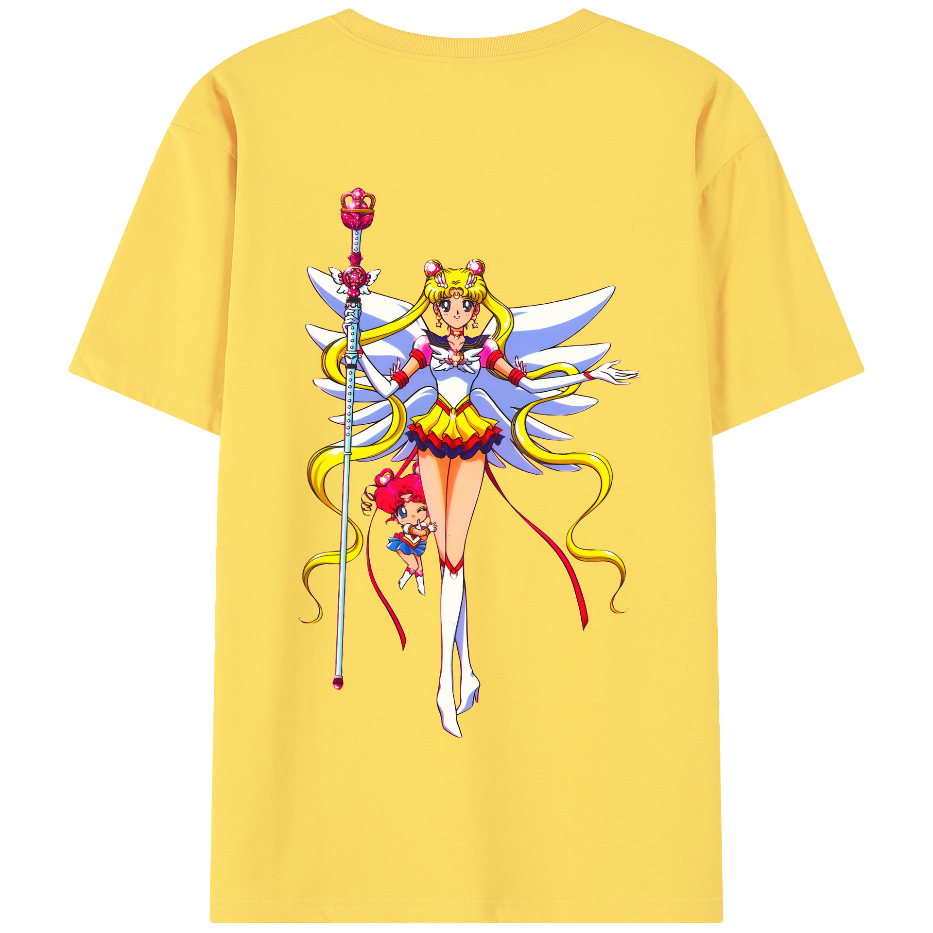 （画像用） 美少女戦士セーラームーン 月野 うさぎ つきの うさぎ Sailor Moon Tsukino Usagi 綿100％半袖Tシャツ（背面プリント）