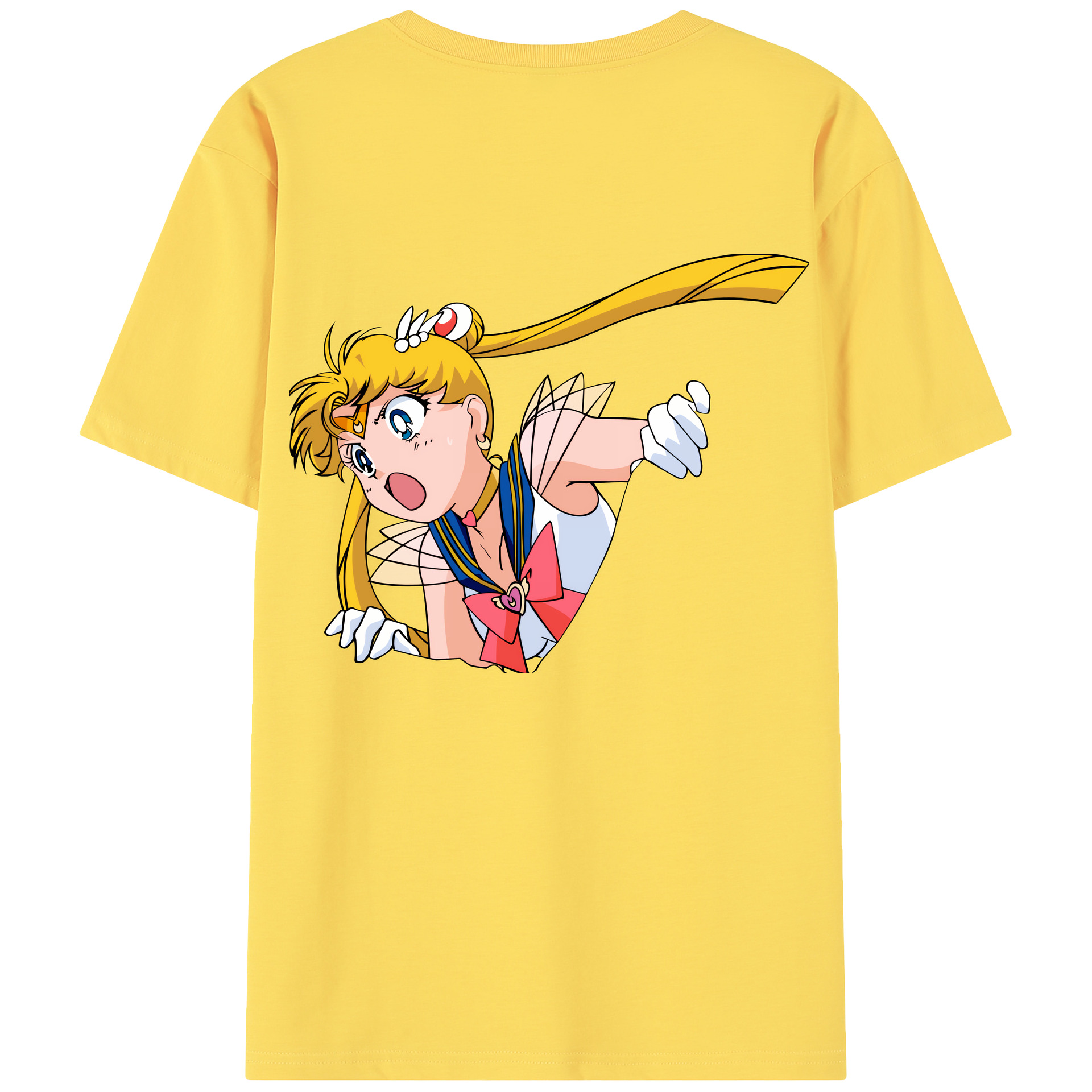 （画像用） 美少女戦士セーラームーン 月野 うさぎ つきの うさぎ Sailor Moon Tsukino Usagi 綿100％半袖Tシャツ（背面プリント）