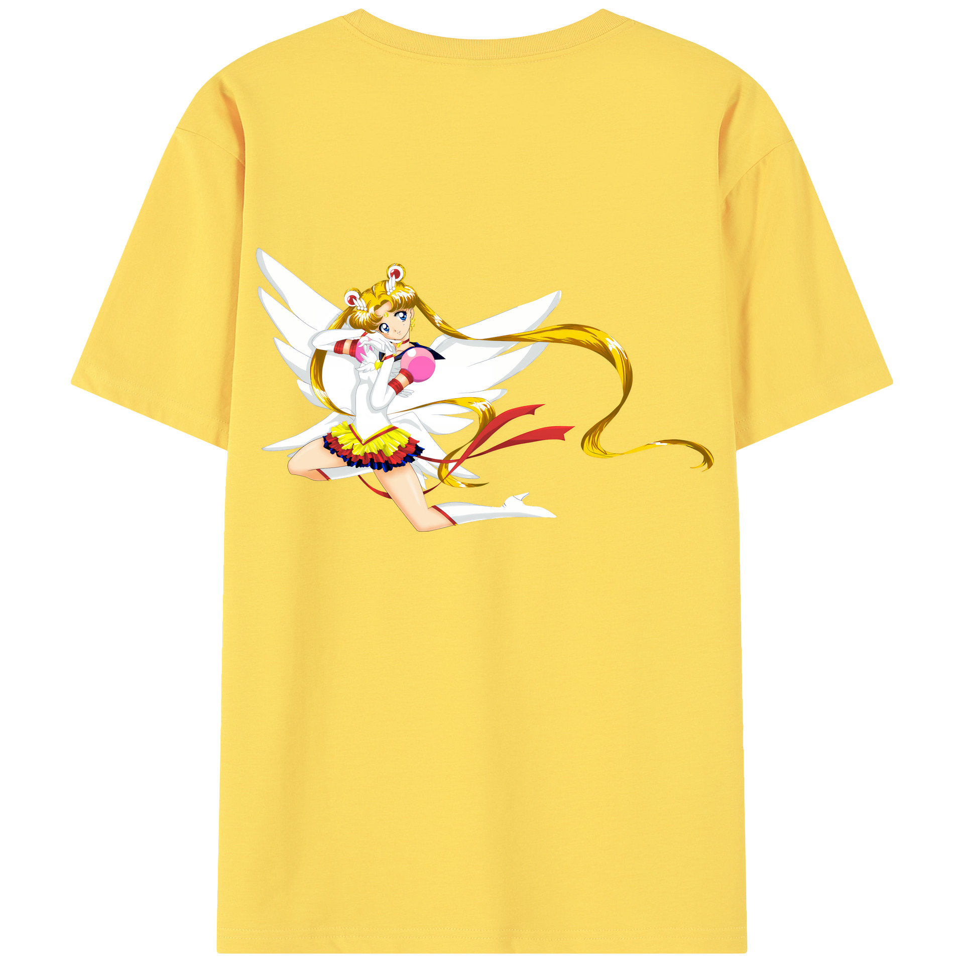 （画像用） 美少女戦士セーラームーン 月野 うさぎ つきの うさぎ Sailor Moon Tsukino Usagi 綿100％半袖Tシャツ（背面プリント）