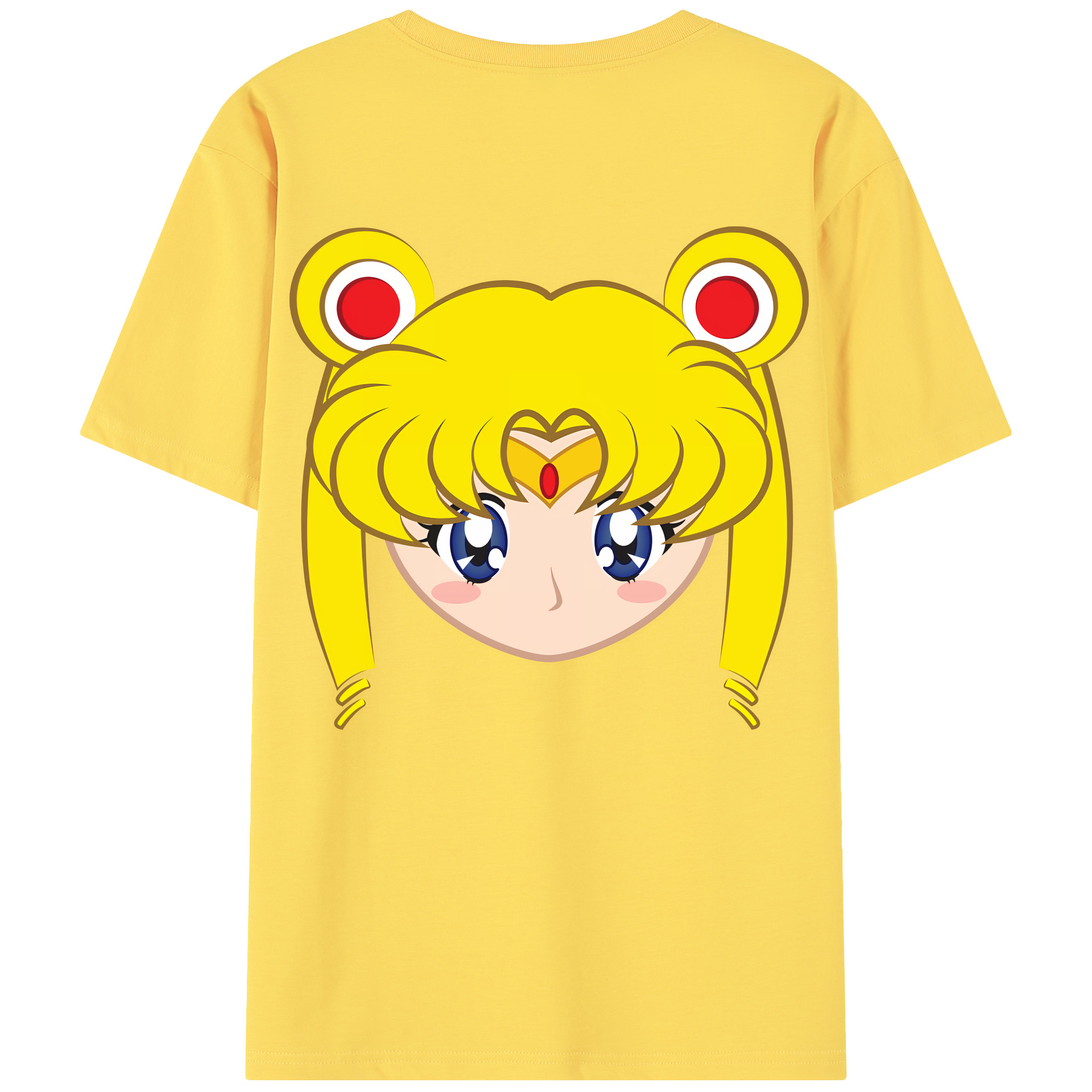 （画像用） 美少女戦士セーラームーン 月野 うさぎ つきの うさぎ Sailor Moon Tsukino Usagi 綿100％半袖Tシャツ（背面プリント）