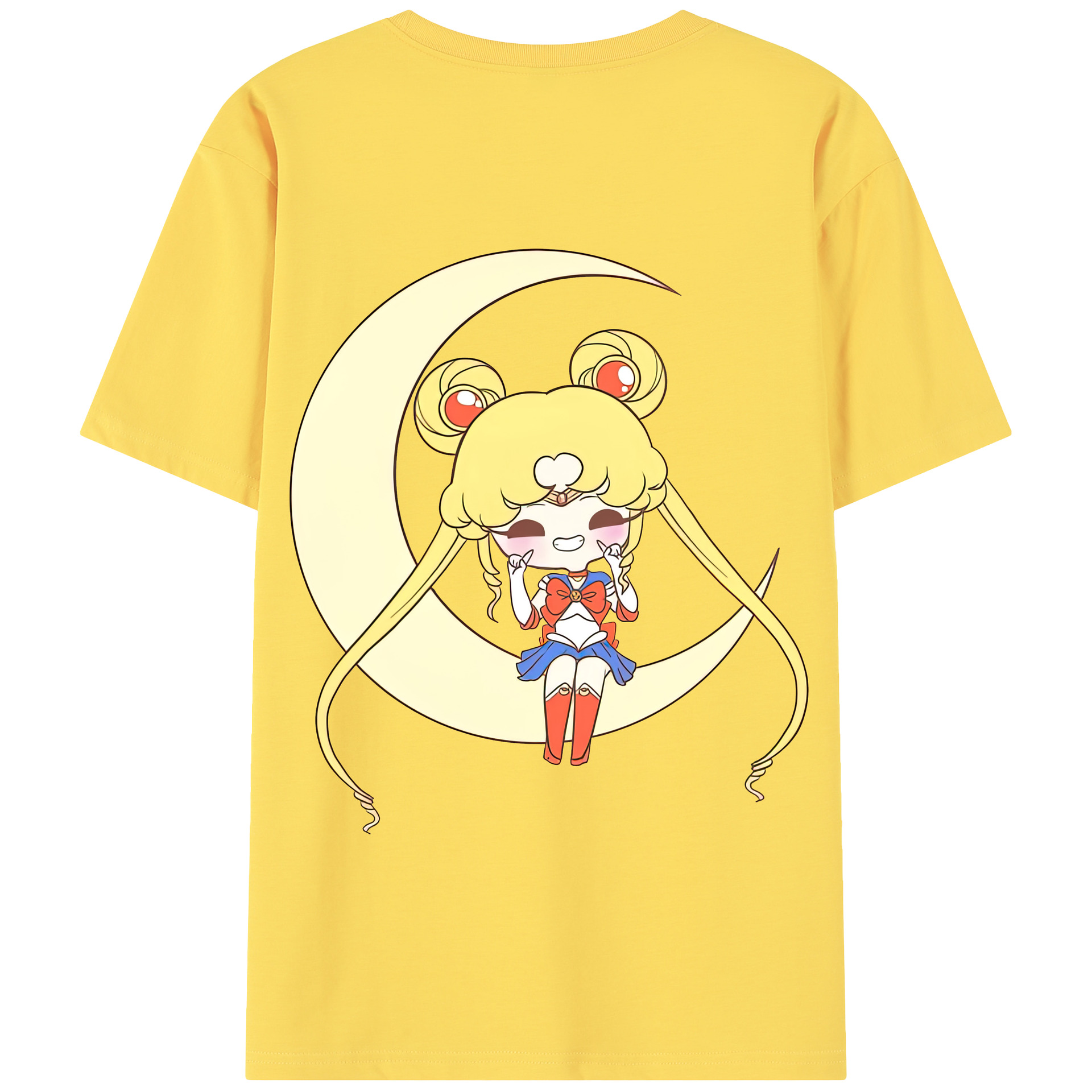 （画像用） 美少女戦士セーラームーン 月野 うさぎ つきの うさぎ Sailor Moon Tsukino Usagi 綿100％半袖Tシャツ（背面プリント）