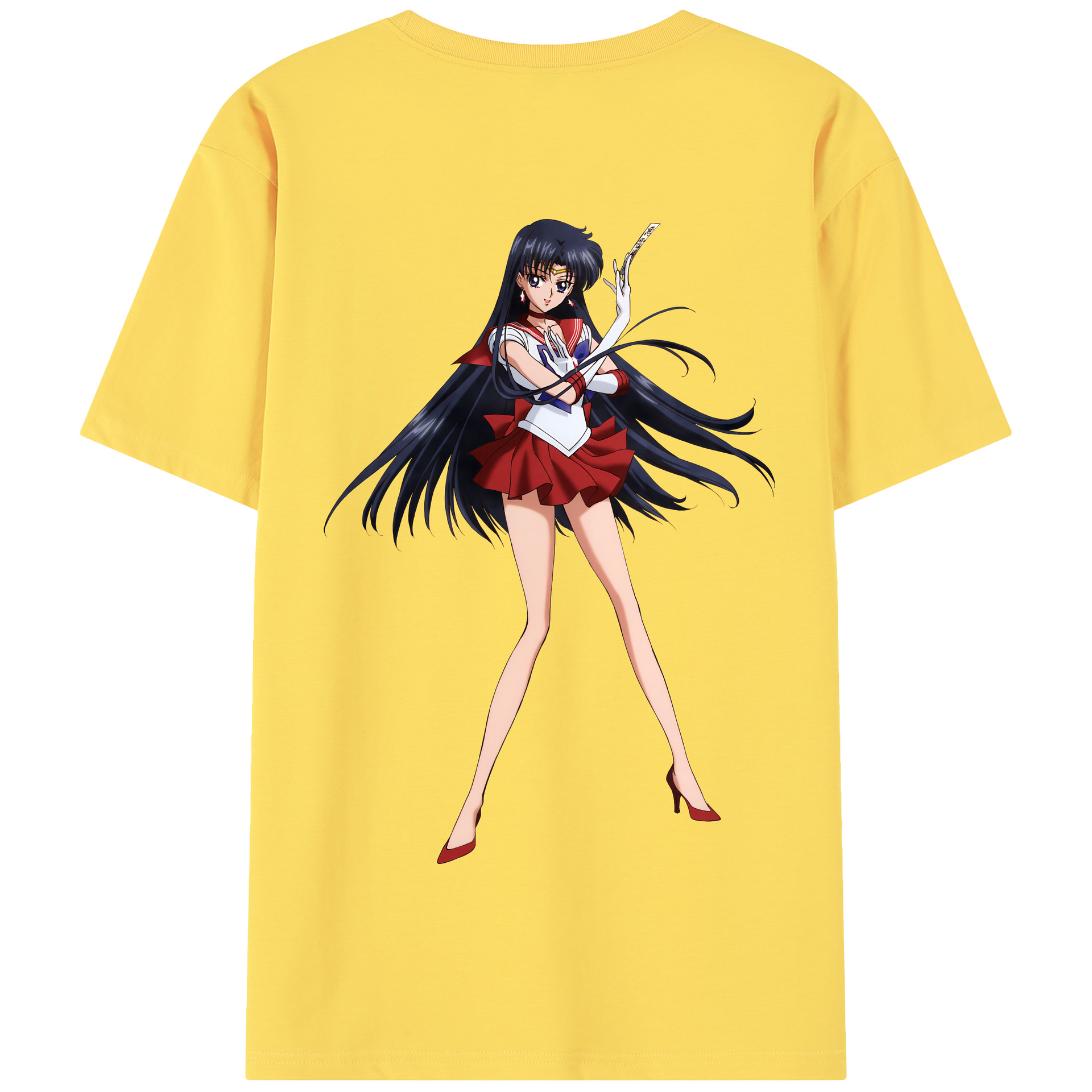 （画像用） 美少女戦士セーラームーン 火野レイ ひの レイ Sailor Moon Hino Rei （セーラーマーズ,Sailor Mars） 綿100％半袖Tシャツ（背面プリント）