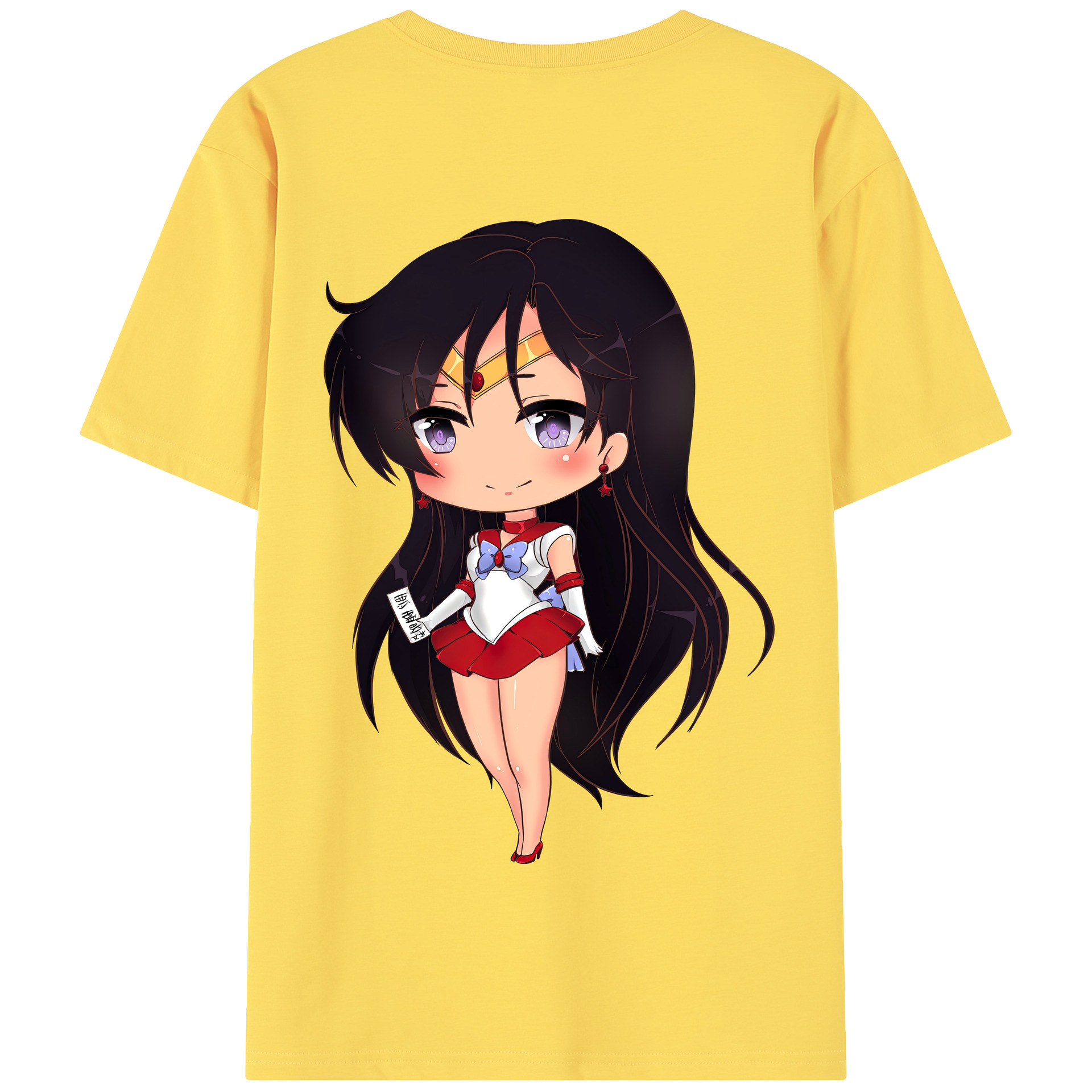 （画像用） 美少女戦士セーラームーン 火野レイ ひの レイ Sailor Moon Hino Rei （セーラーマーズ,Sailor Mars） 綿100％半袖Tシャツ（背面プリント）