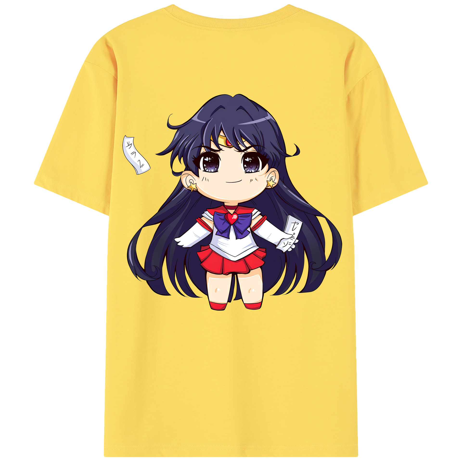 （画像用） 美少女戦士セーラームーン 火野レイ ひの レイ Sailor Moon Hino Rei （セーラーマーズ,Sailor Mars） 綿100％半袖Tシャツ（背面プリント）