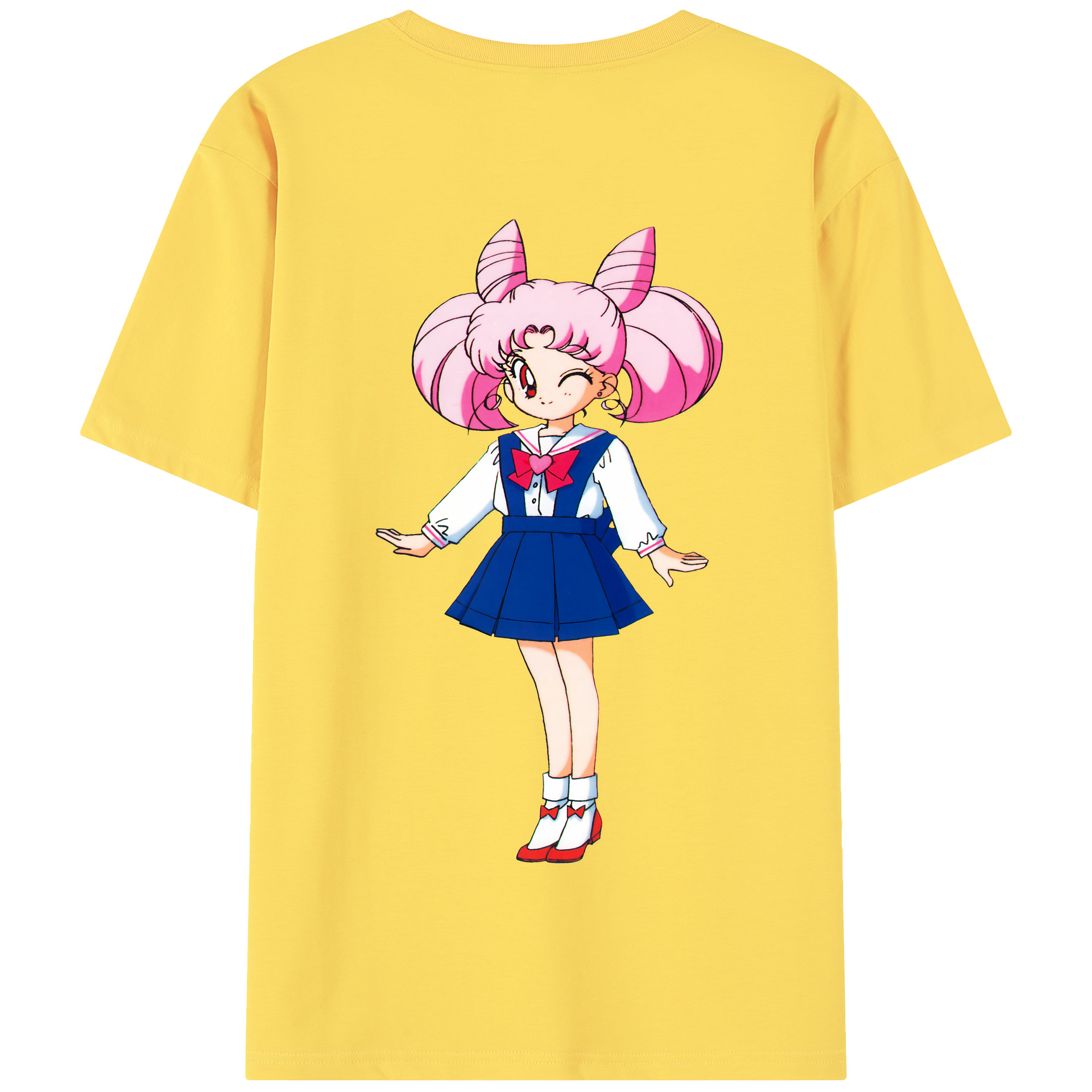 （画像用） 美少女戦士セーラームーン ちびうさ Sailor Moon Chibiusa Tsukino Usagi Small Lady Serenity 綿100％半袖Tシャツ（背面プリント）