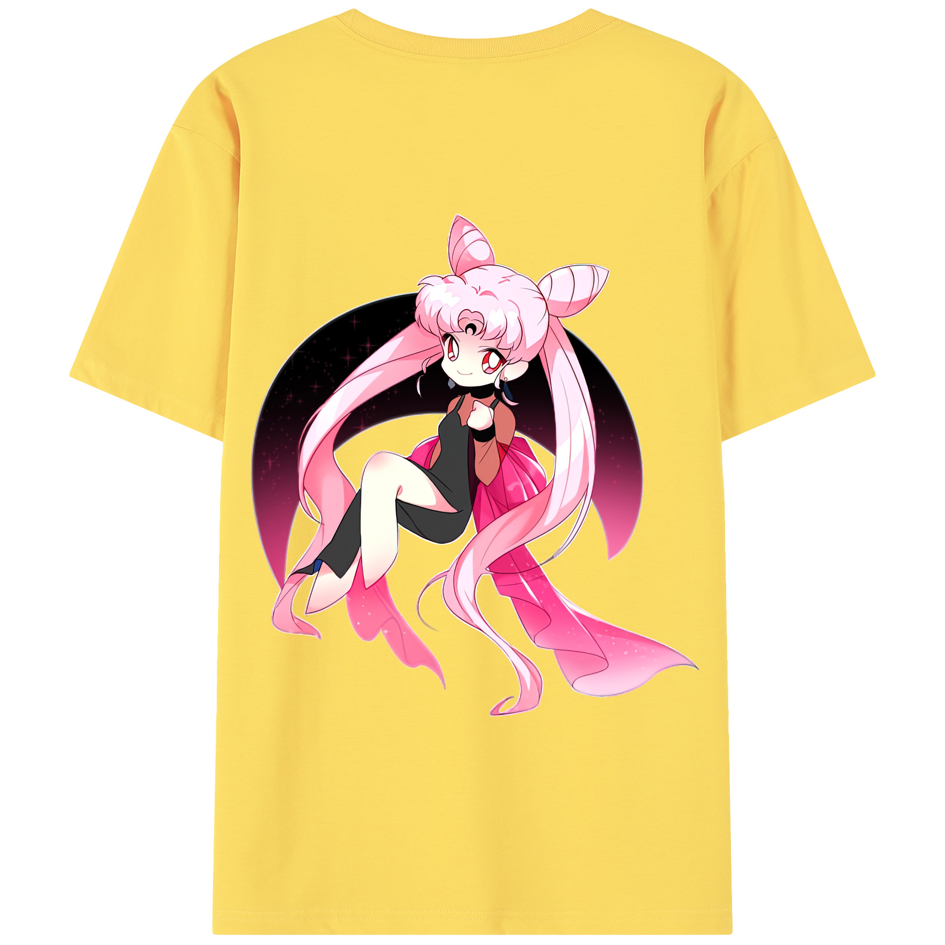 （画像用） 美少女戦士セーラームーン ちびうさ Sailor Moon Chibiusa Tsukino Usagi Small Lady Serenity 綿100％半袖Tシャツ（背面プリント）