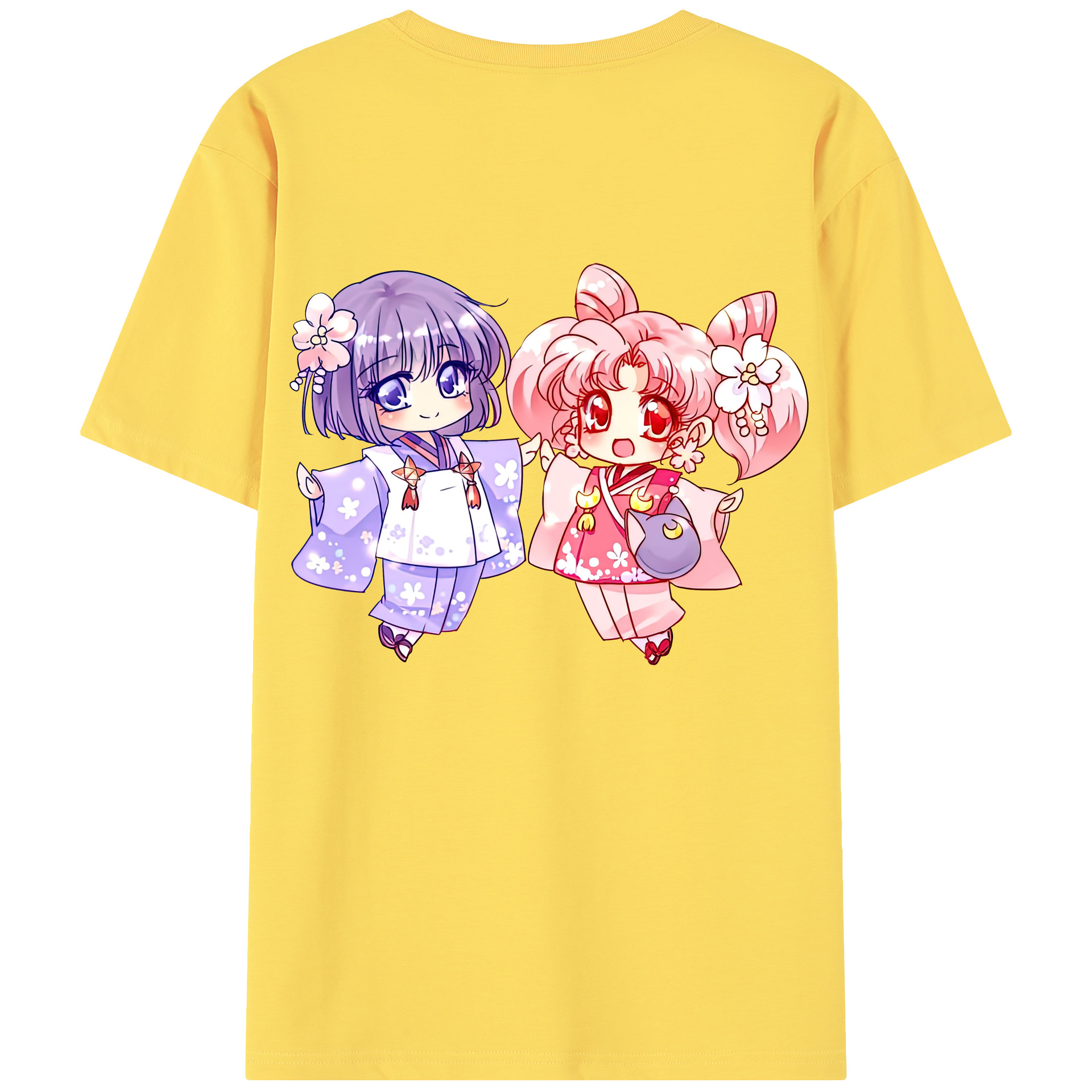 （画像用） 美少女戦士セーラームーン ちびうさ Sailor Moon Chibiusa Tsukino Usagi Small Lady Serenity 綿100％半袖Tシャツ（背面プリント）