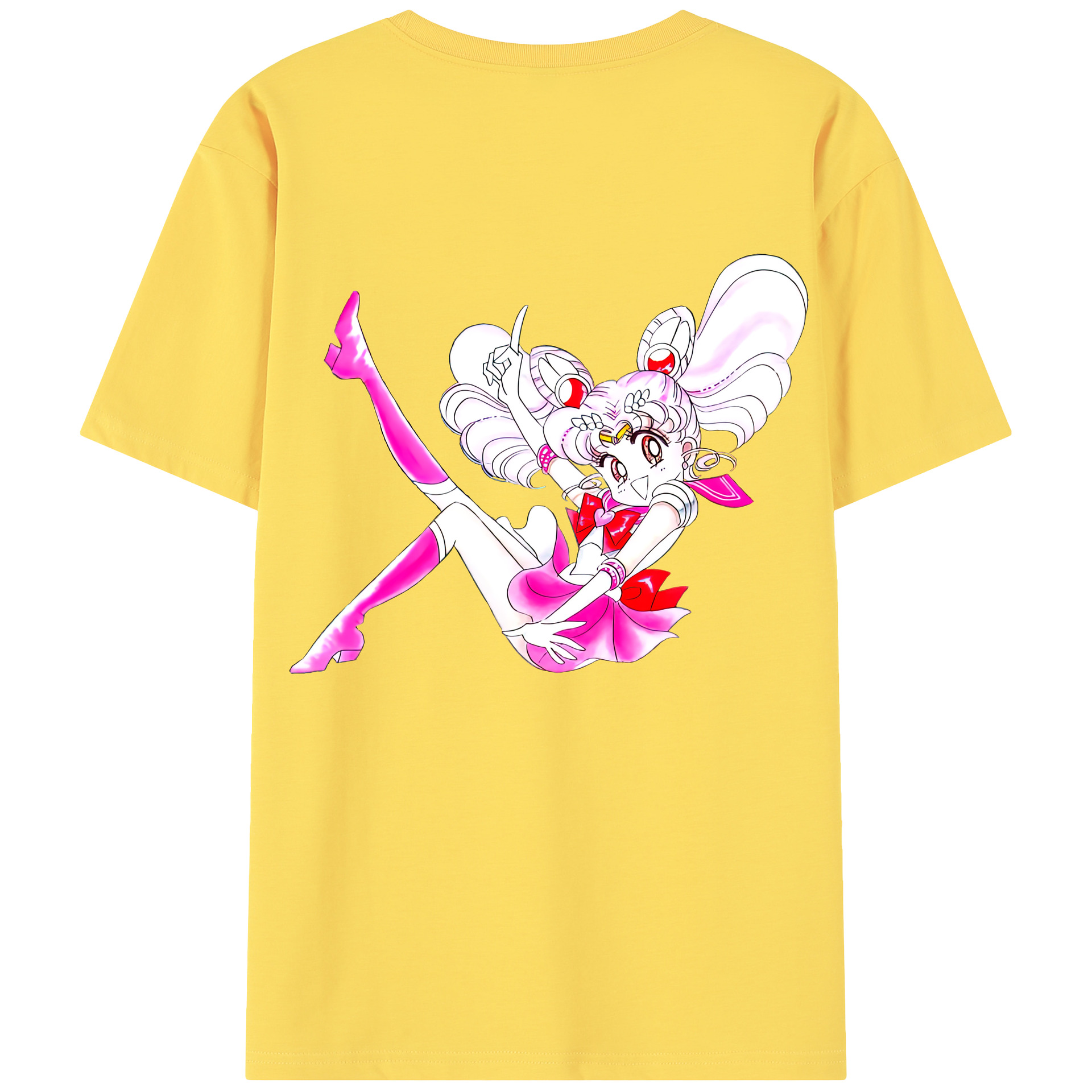 （画像用） 美少女戦士セーラームーン ちびうさ Sailor Moon Chibiusa Tsukino Usagi Small Lady Serenity 綿100％半袖Tシャツ（背面プリント）