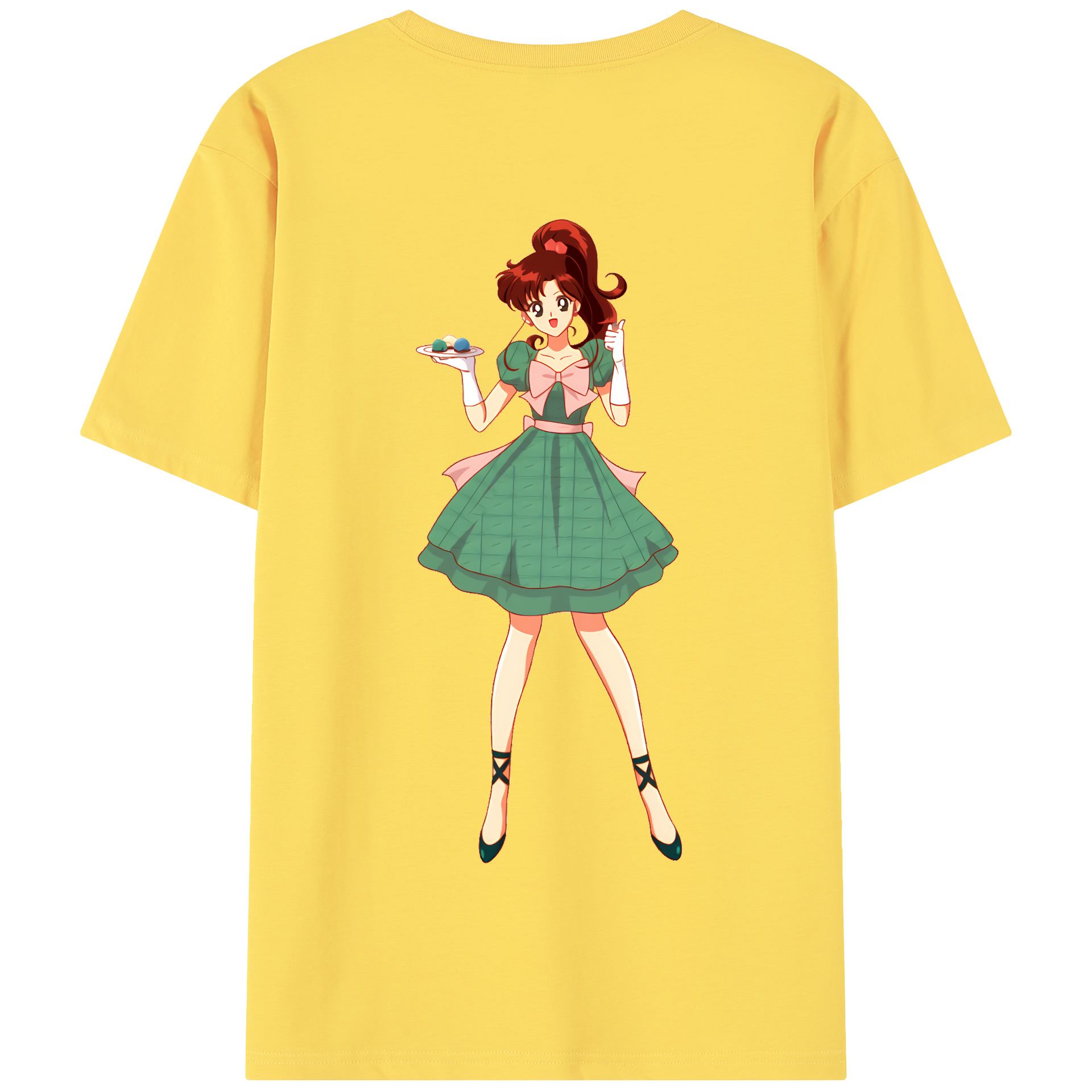 （画像用） 美少女戦士セーラームーン 木野 まこと きの まこと Sailor Moon Kino Makoto （セーラージュピター；Sailor Jupiter） 綿100％半袖Tシャツ（背面プリント）