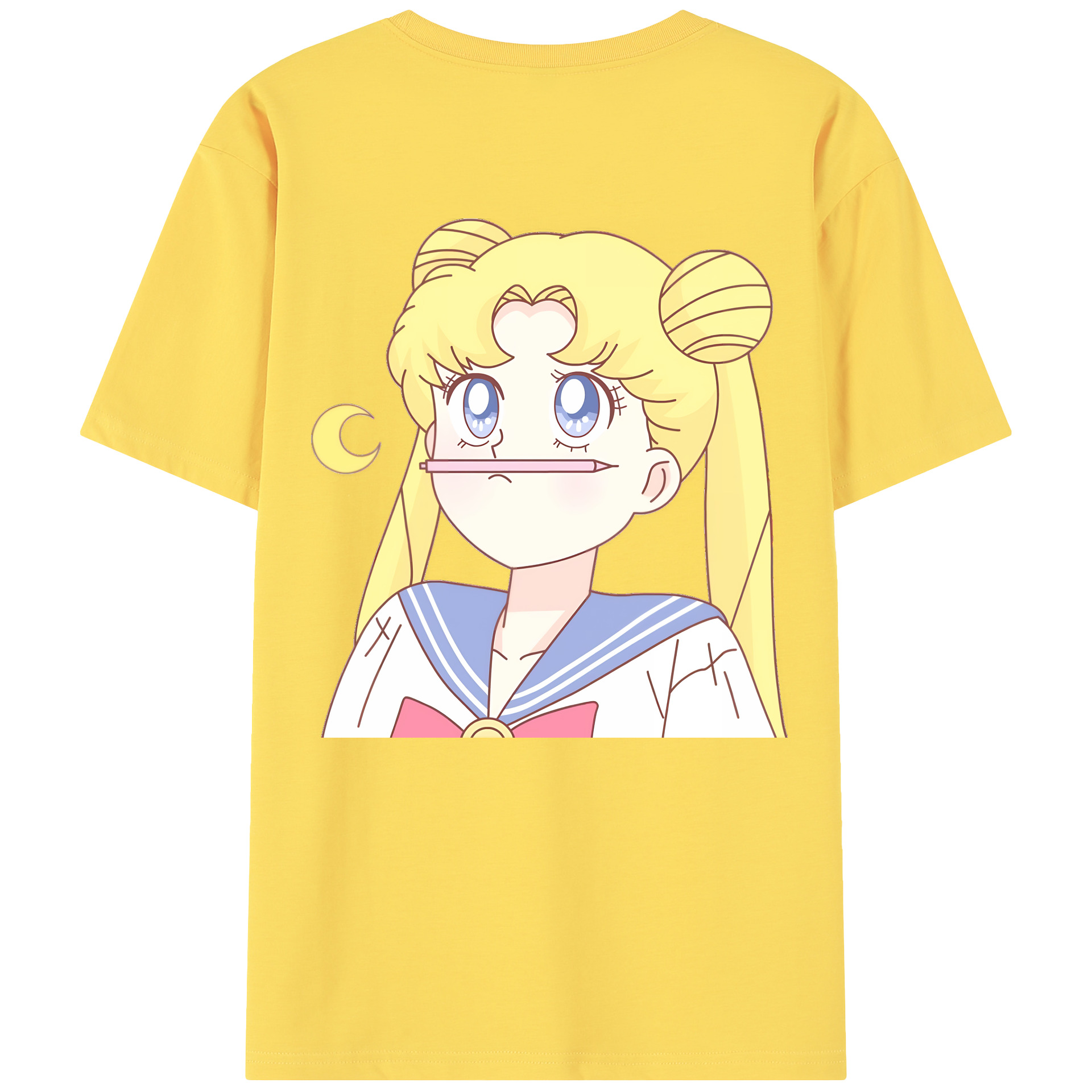 （画像用） 美少女戦士セーラームーン 愛野 美奈子 あいの みなこ Sailor Moon Aino Minako 綿100％半袖Tシャツ（背面プリント）