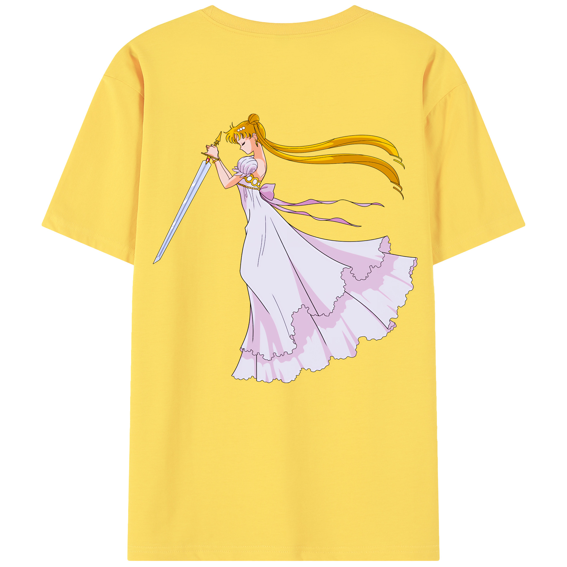 （画像用） 美少女戦士セーラームーン 愛野 美奈子 あいの みなこ Sailor Moon Aino Minako 綿100％半袖Tシャツ（背面プリント）