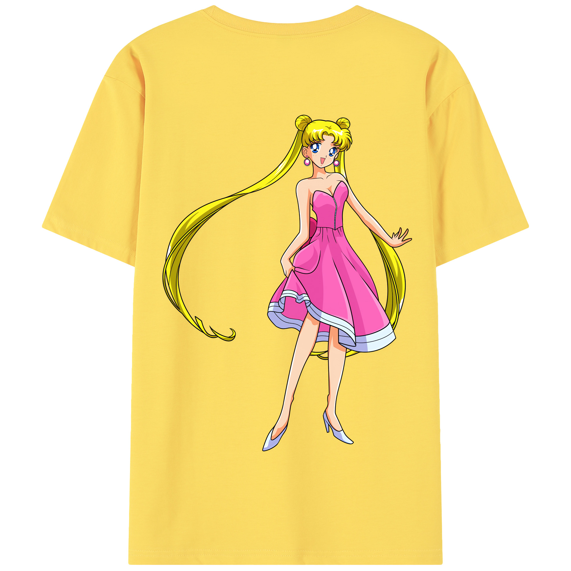 （画像用） 美少女戦士セーラームーン 愛野 美奈子 あいの みなこ Sailor Moon Aino Minako 綿100％半袖Tシャツ（背面プリント）
