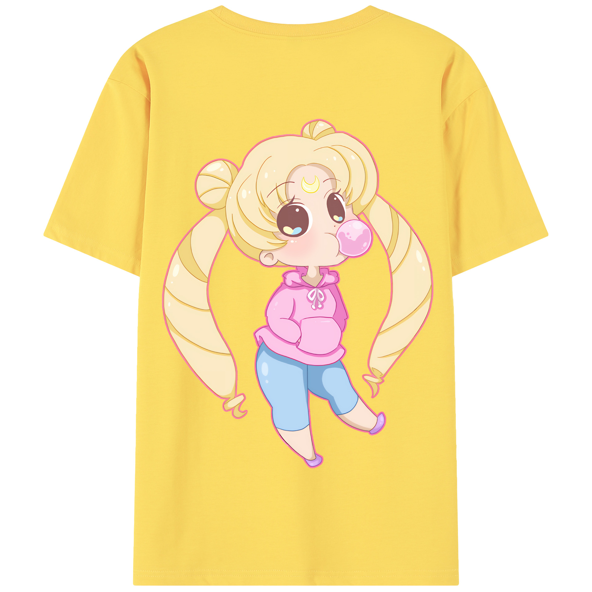 （画像用） 美少女戦士セーラームーン 愛野 美奈子 あいの みなこ Sailor Moon Aino Minako 綿100％半袖Tシャツ（背面プリント）