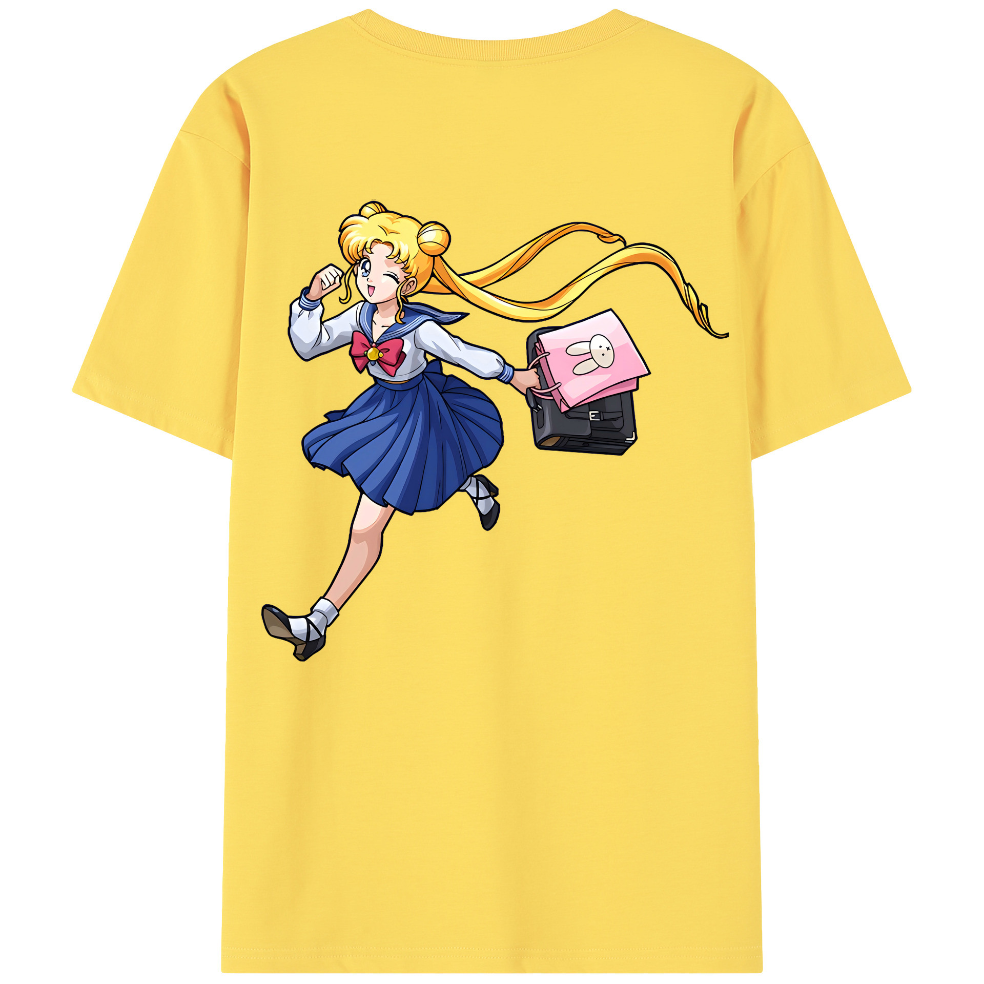 （画像用） 美少女戦士セーラームーン 愛野 美奈子 あいの みなこ Sailor Moon Aino Minako 綿100％半袖Tシャツ（背面プリント）