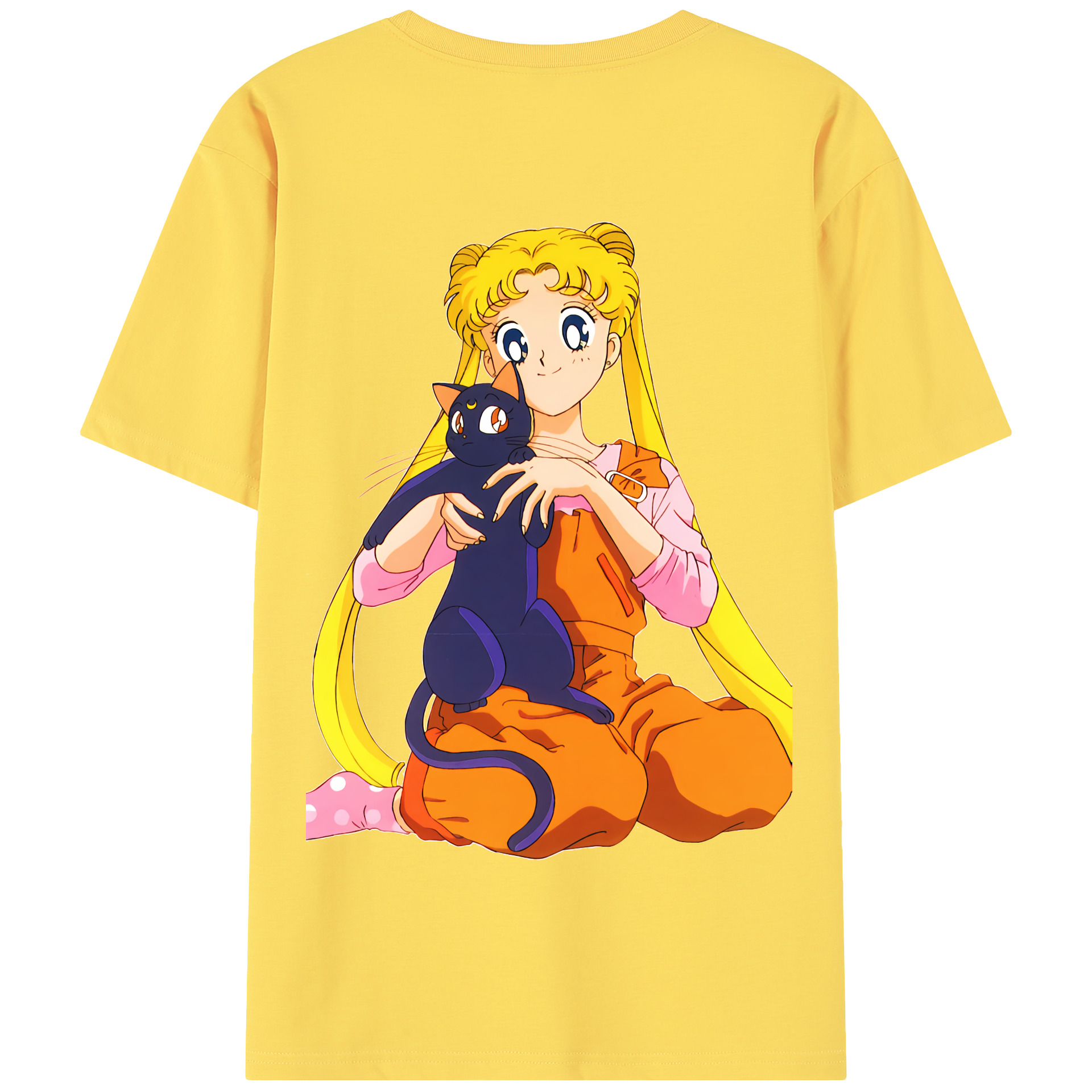 （画像用） 美少女戦士セーラームーン 愛野 美奈子 あいの みなこ Sailor Moon Aino Minako 綿100％半袖Tシャツ（背面プリント）